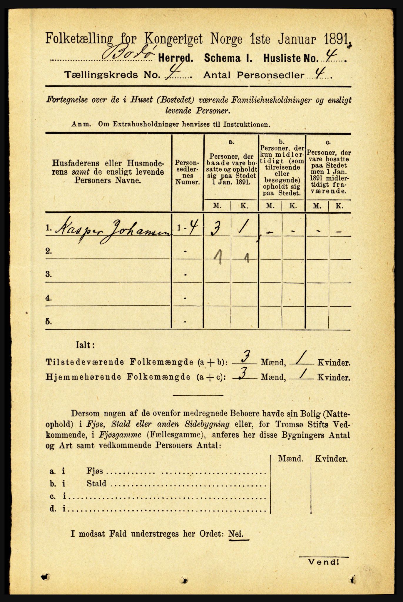 RA, 1891 census for 1843 Bodø, 1891, p. 2125