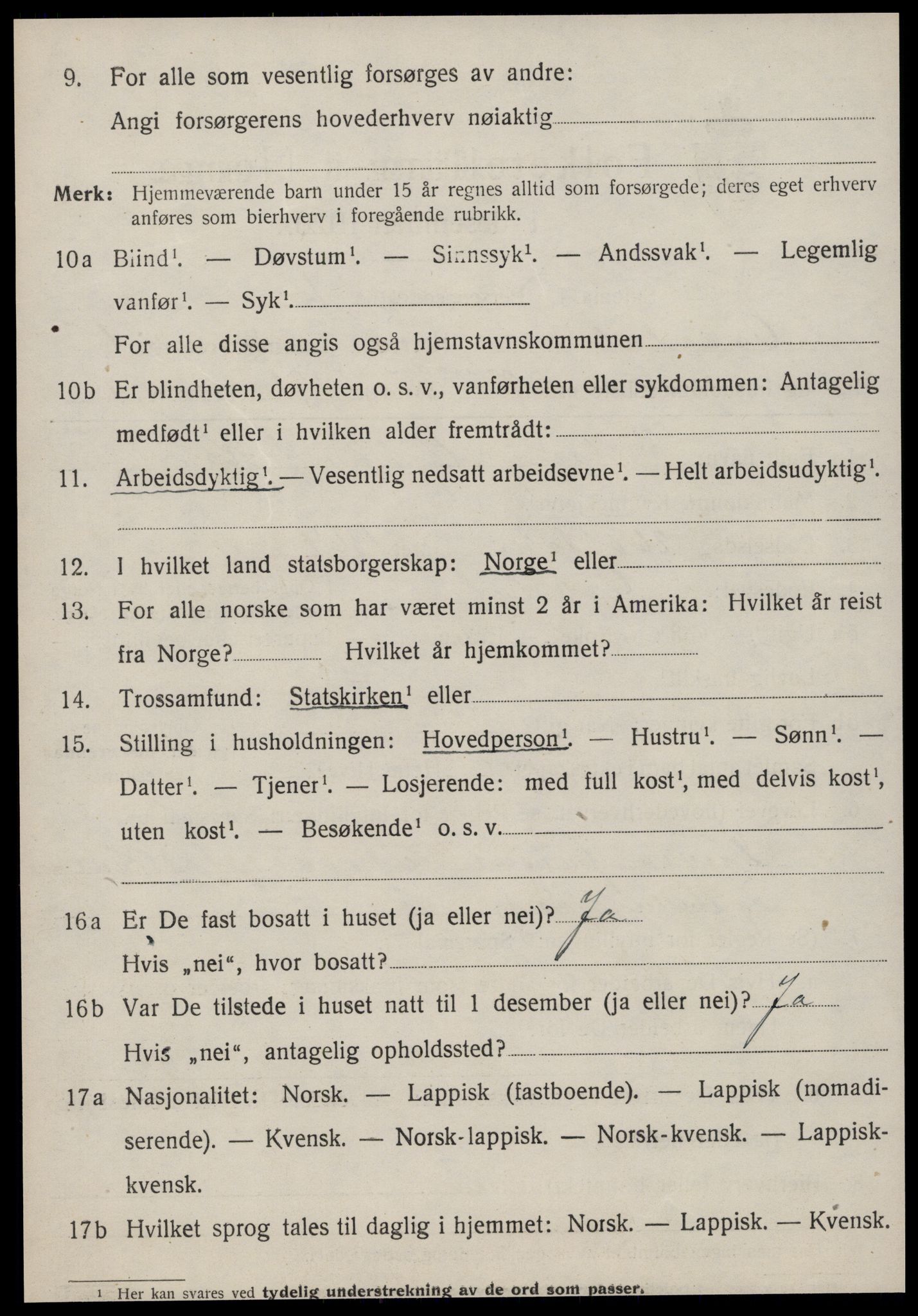 SAT, 1920 census for Orkdal, 1920, p. 5281