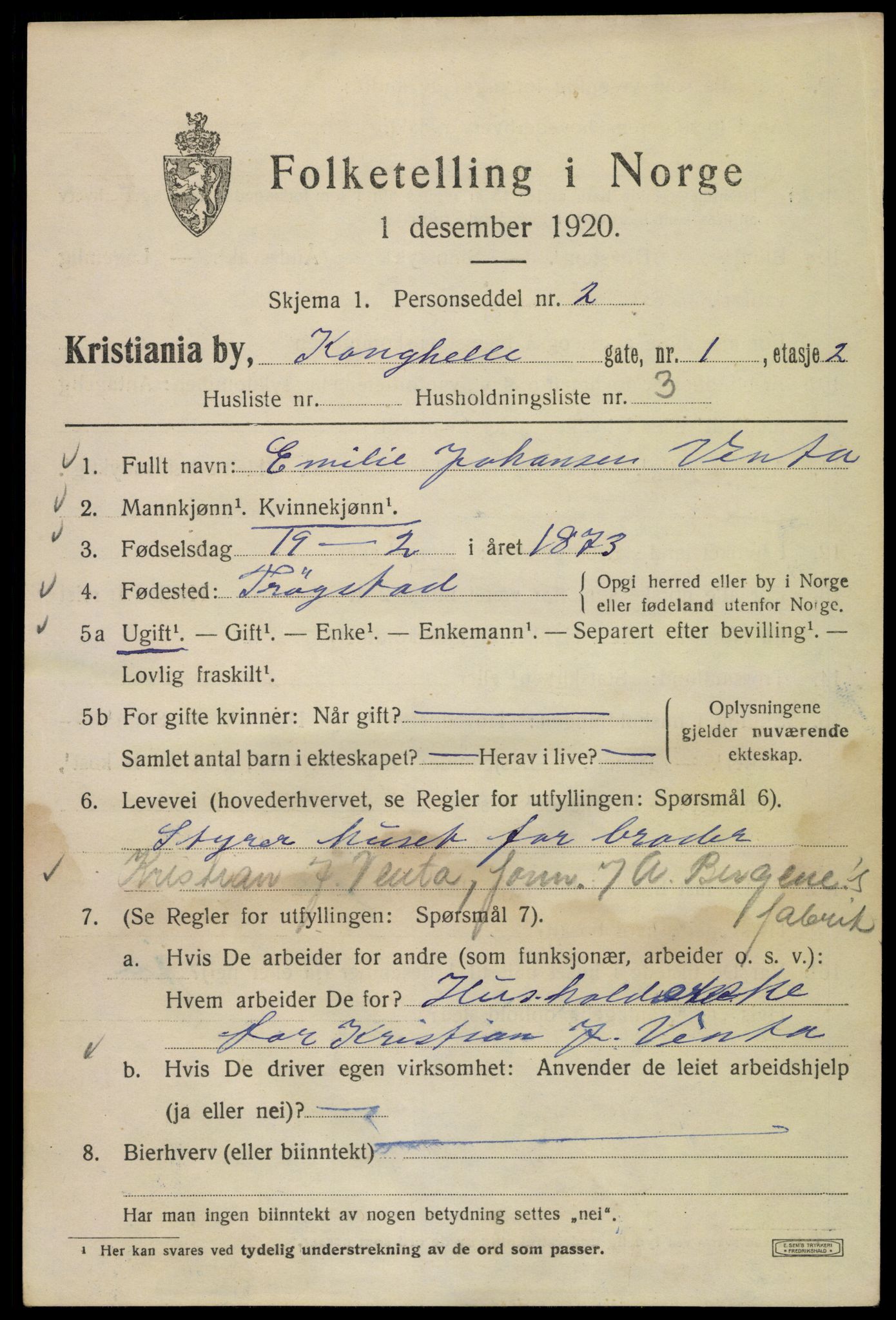 SAO, 1920 census for Kristiania, 1920, p. 346753