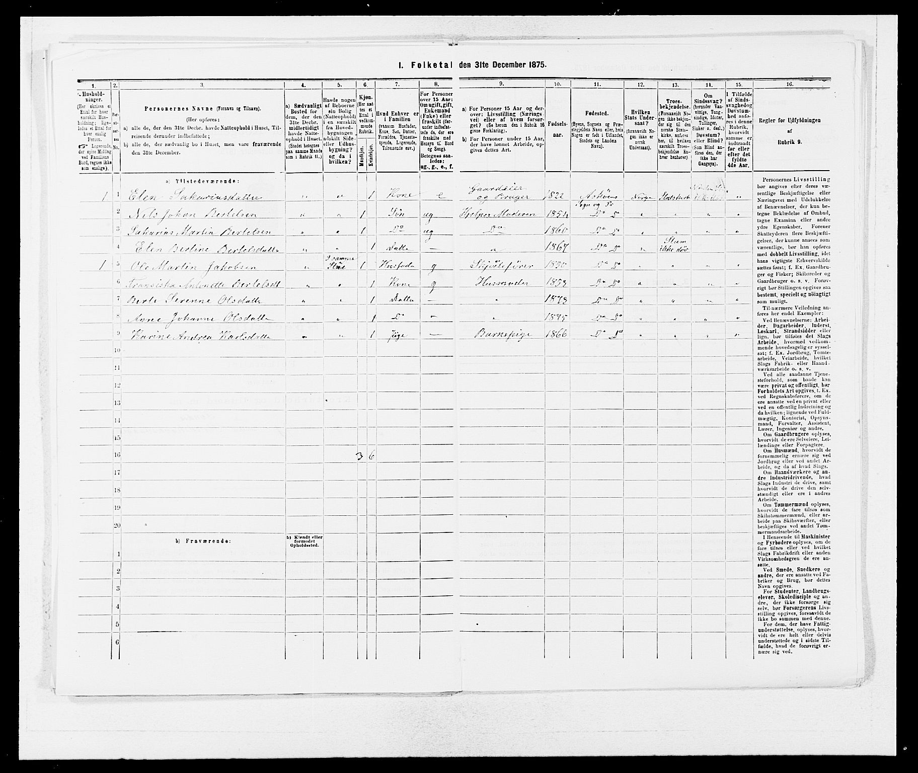 SAB, 1875 census for 1247P Askøy, 1875, p. 60