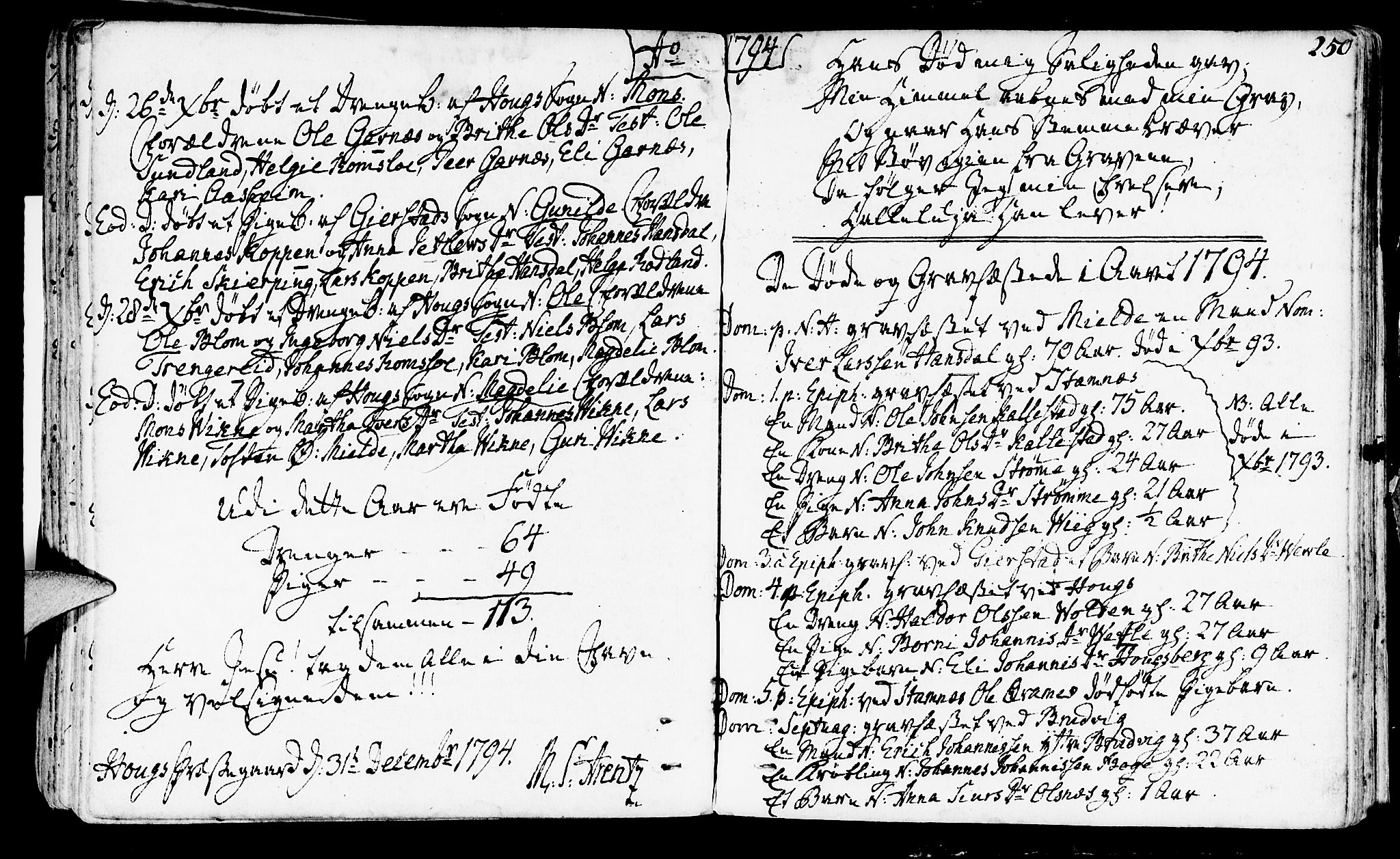 Haus sokneprestembete, SAB/A-75601/H/Haa: Parish register (official) no. A 10, 1782-1796, p. 250