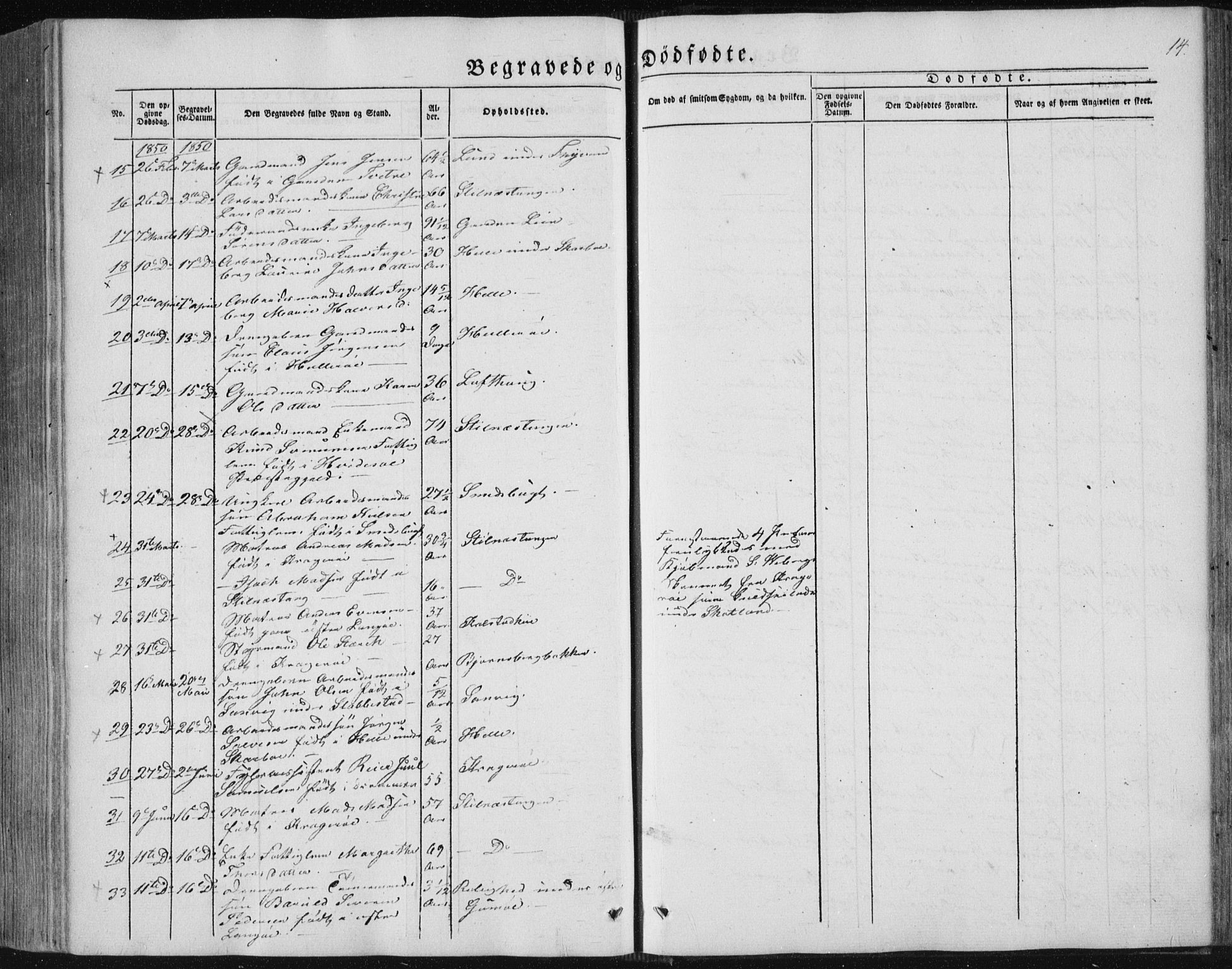 Sannidal kirkebøker, AV/SAKO-A-296/F/Fa/L0008: Parish register (official) no. 8, 1847-1862, p. 14