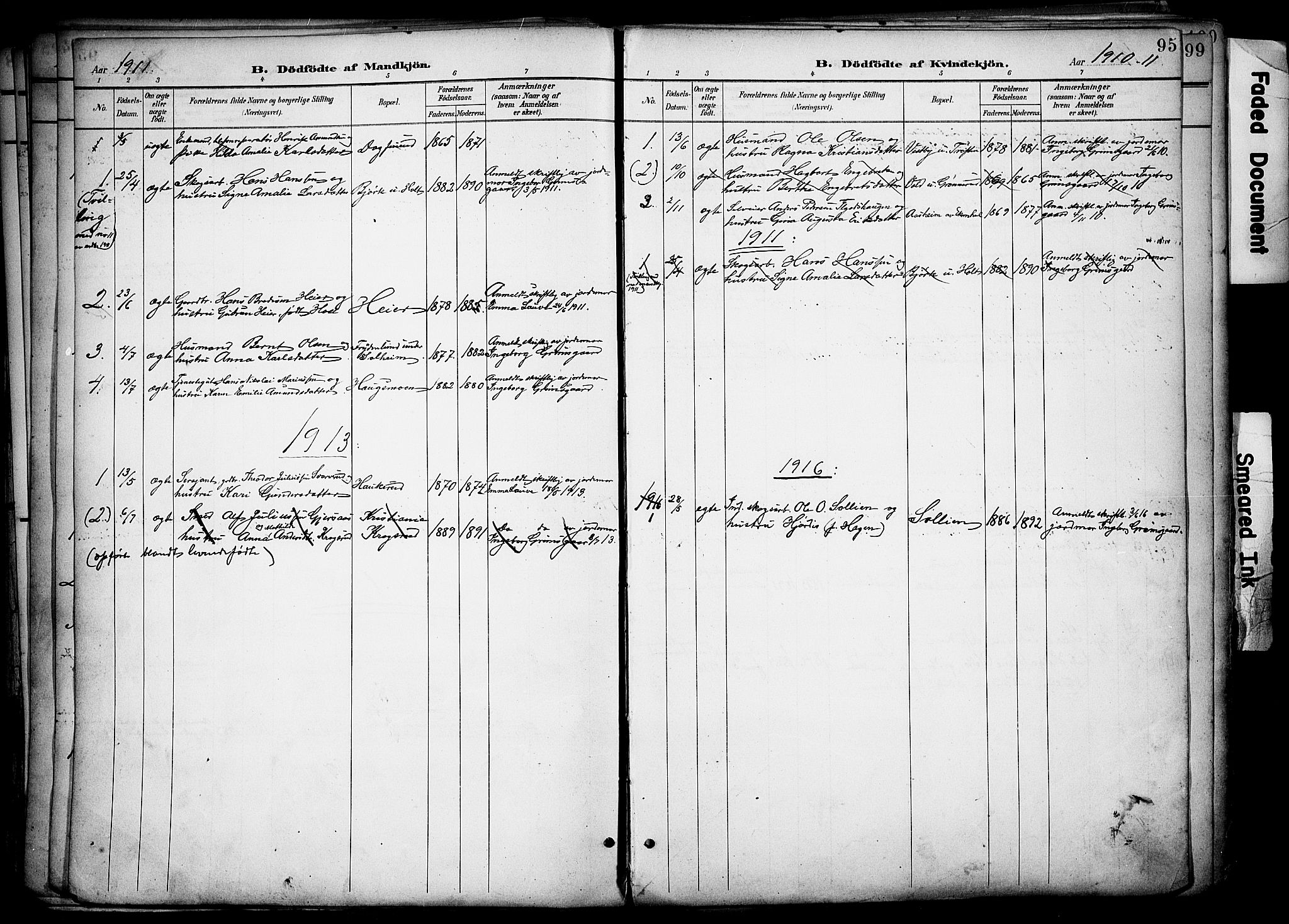 Nord-Odal prestekontor, SAH/PREST-032/H/Ha/Haa/L0007: Parish register (official) no. 7, 1902-1926, p. 95
