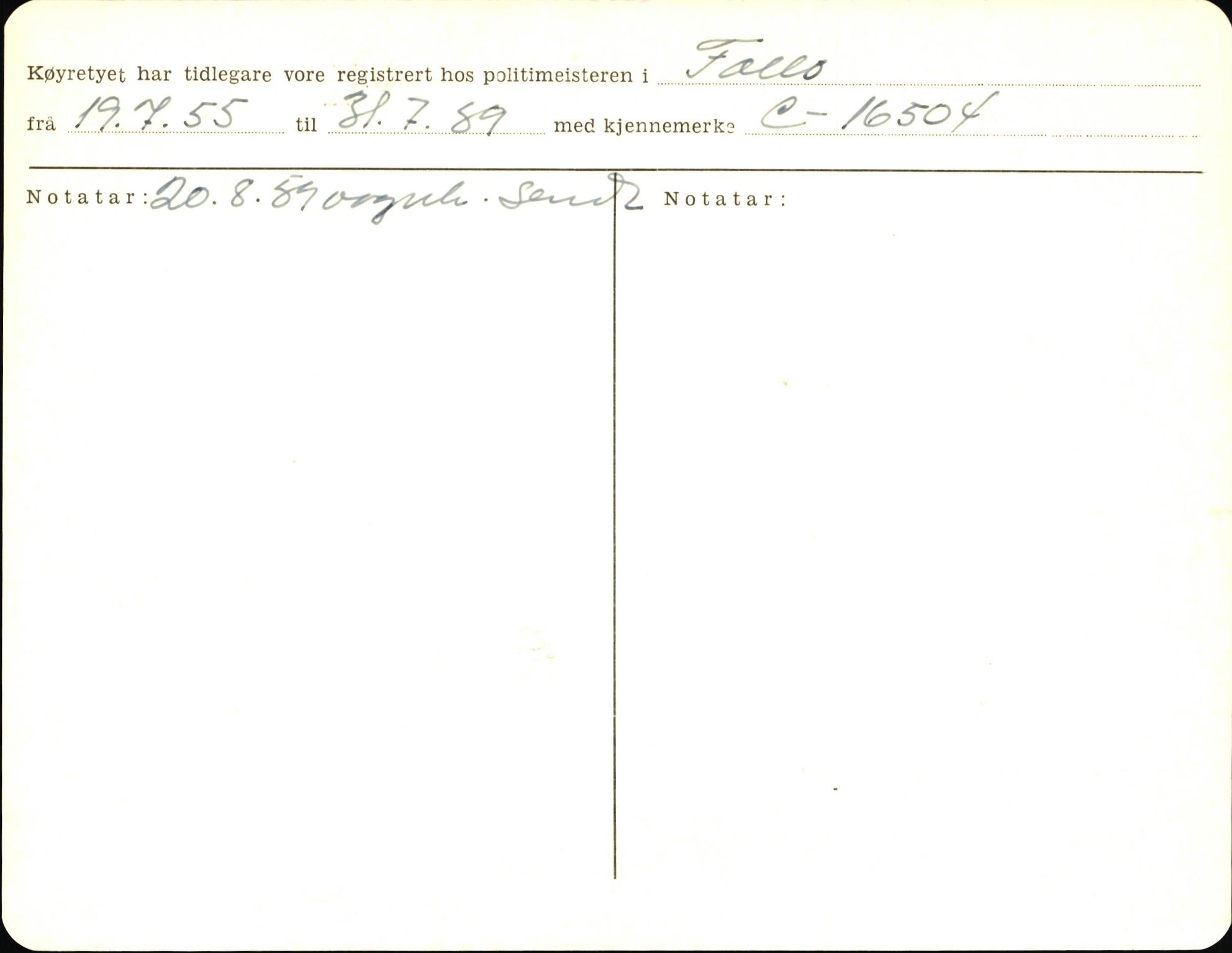 Statens vegvesen, Sogn og Fjordane vegkontor, AV/SAB-A-5301/4/F/L0006: Registerkort utmeldte Fjordane S8300-9500, 1930-1961, p. 166