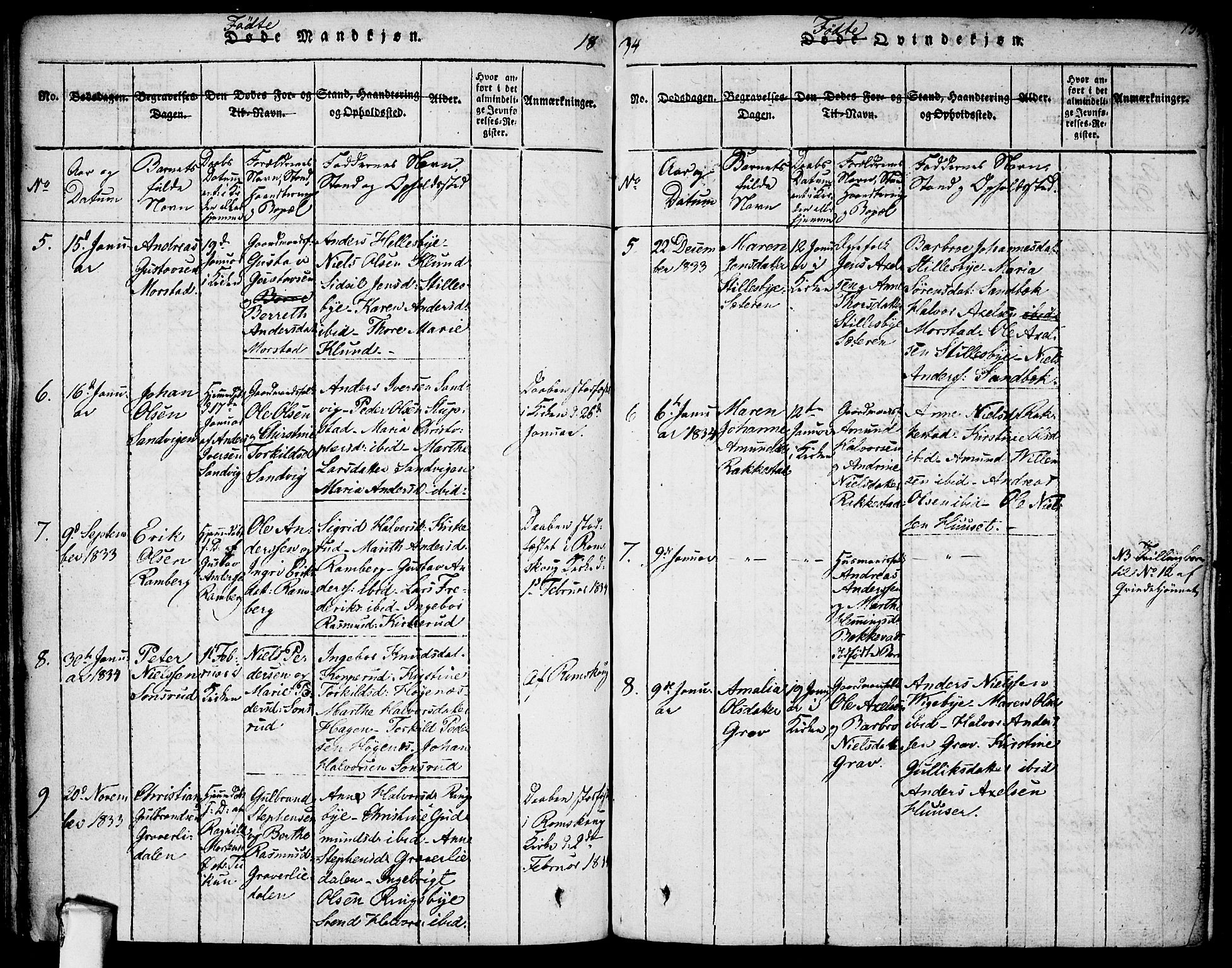 Rødenes prestekontor Kirkebøker, AV/SAO-A-2005/F/Fa/L0004: Parish register (official) no. I 4, 1814-1838, p. 154