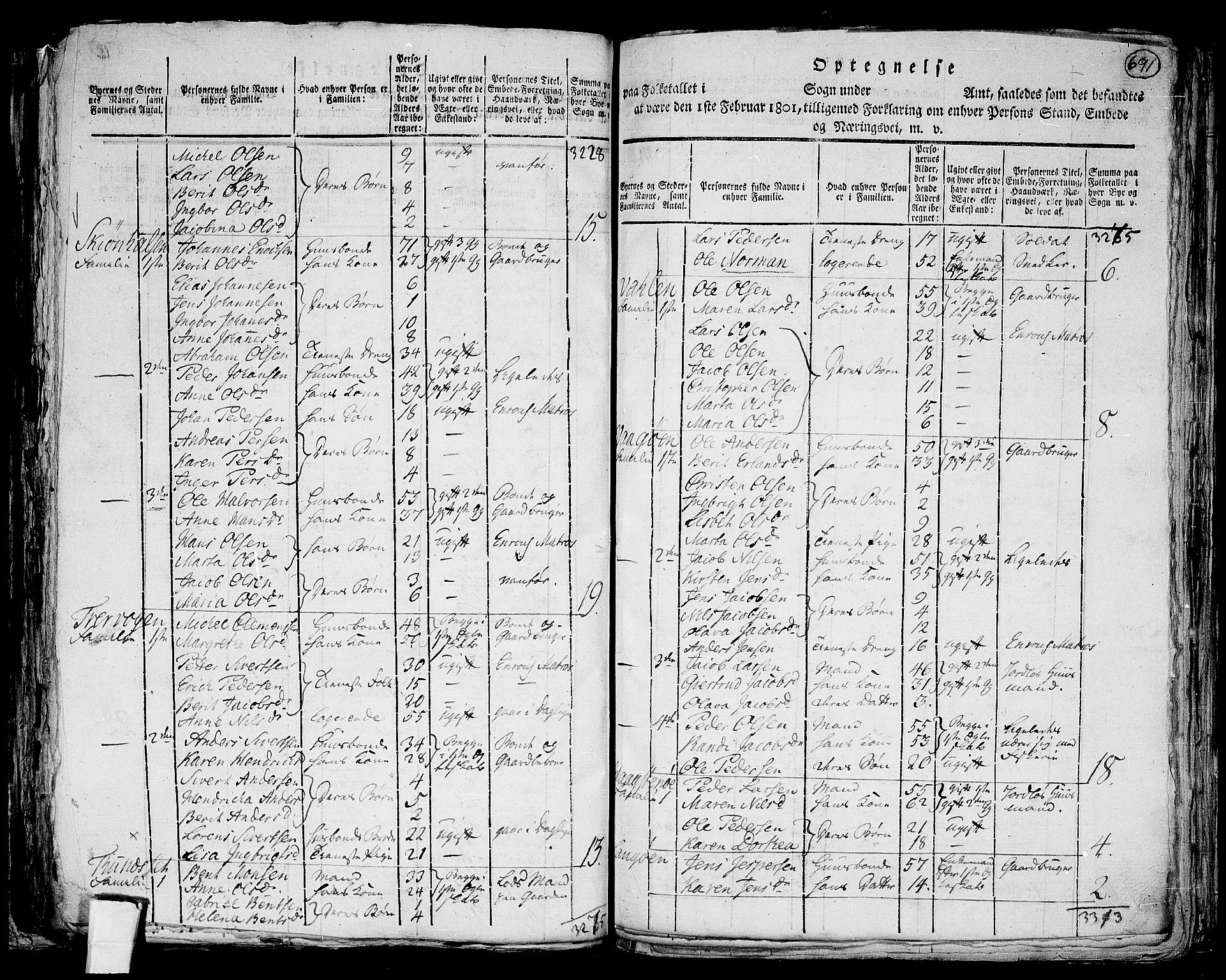 RA, 1801 census for 1617P Hitra, 1801, p. 690b-691a
