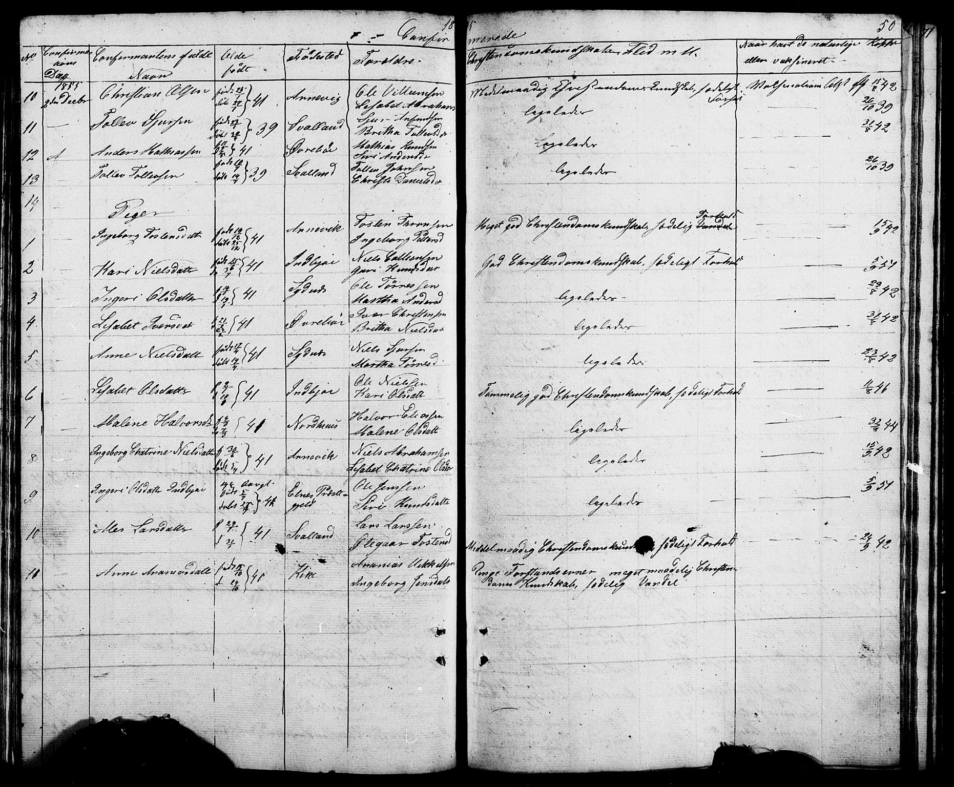 Fjelberg sokneprestembete, SAB/A-75201/H/Hab: Parish register (copy) no. A 2, 1851-1864, p. 50