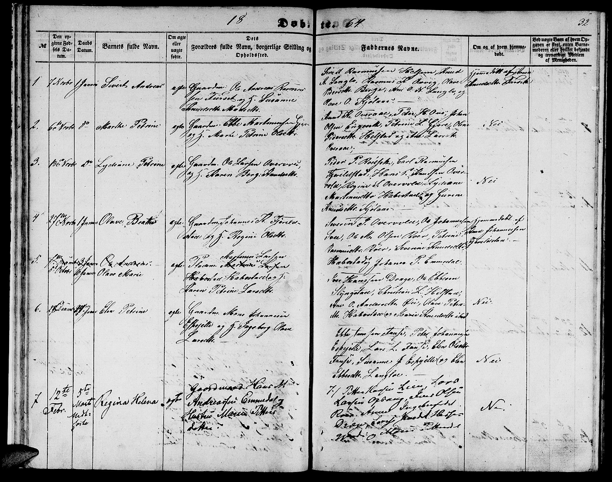 Ministerialprotokoller, klokkerbøker og fødselsregistre - Møre og Romsdal, AV/SAT-A-1454/520/L0291: Parish register (copy) no. 520C03, 1854-1881, p. 32