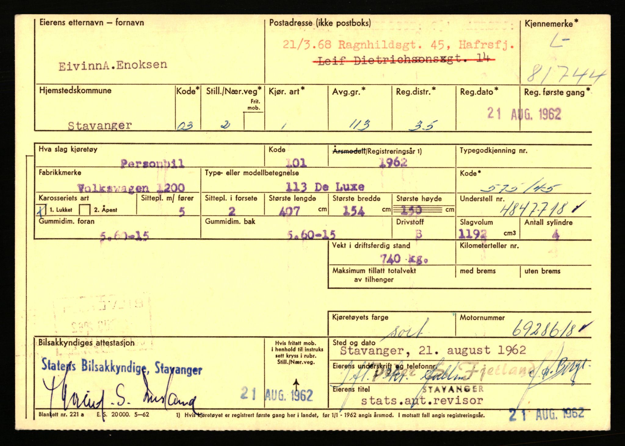 Stavanger trafikkstasjon, AV/SAST-A-101942/0/F/L0071: L-80500 - L-82199, 1930-1971, p. 2107