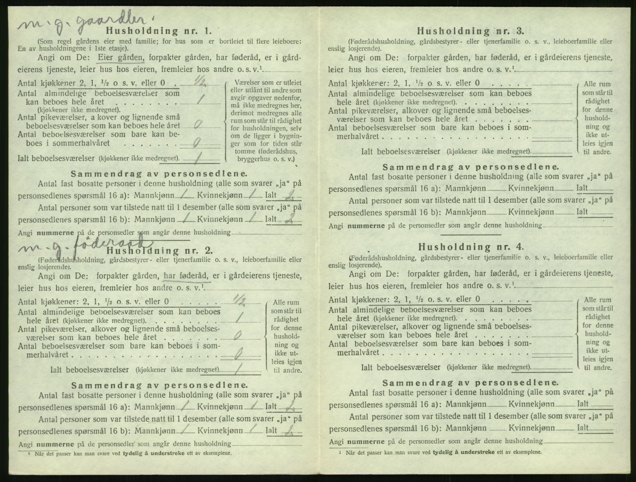 SAT, 1920 census for Vatne, 1920, p. 527