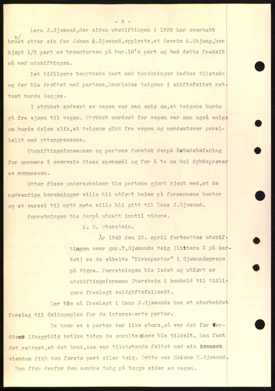 Nordre Sunnmøre sorenskriveri, AV/SAT-A-0006/1/2/2C/2Ca: Mortgage book no. A17, 1943-1944, Diary no: : 243/1944