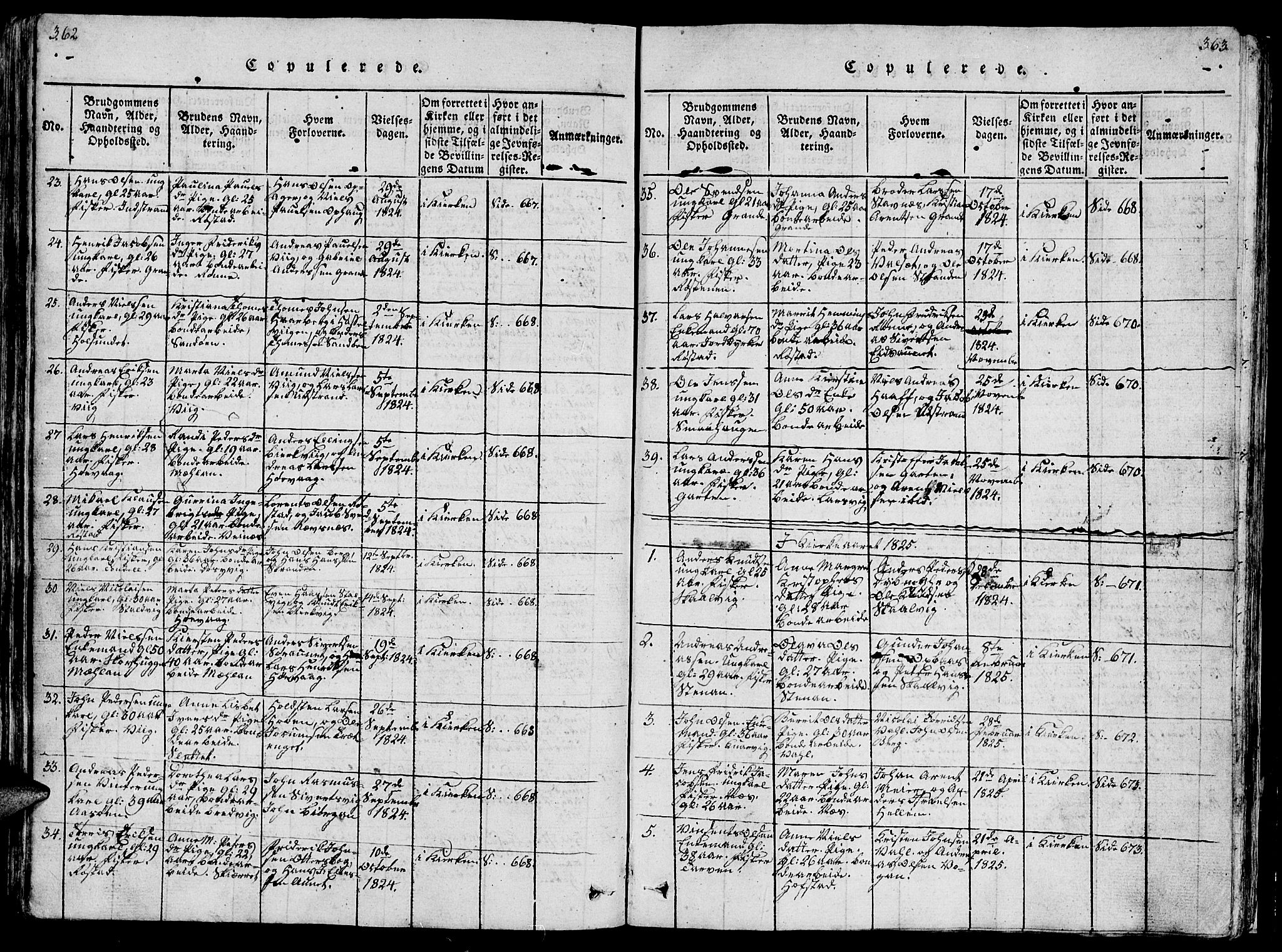 Ministerialprotokoller, klokkerbøker og fødselsregistre - Sør-Trøndelag, AV/SAT-A-1456/659/L0744: Parish register (copy) no. 659C01, 1818-1825, p. 362-363