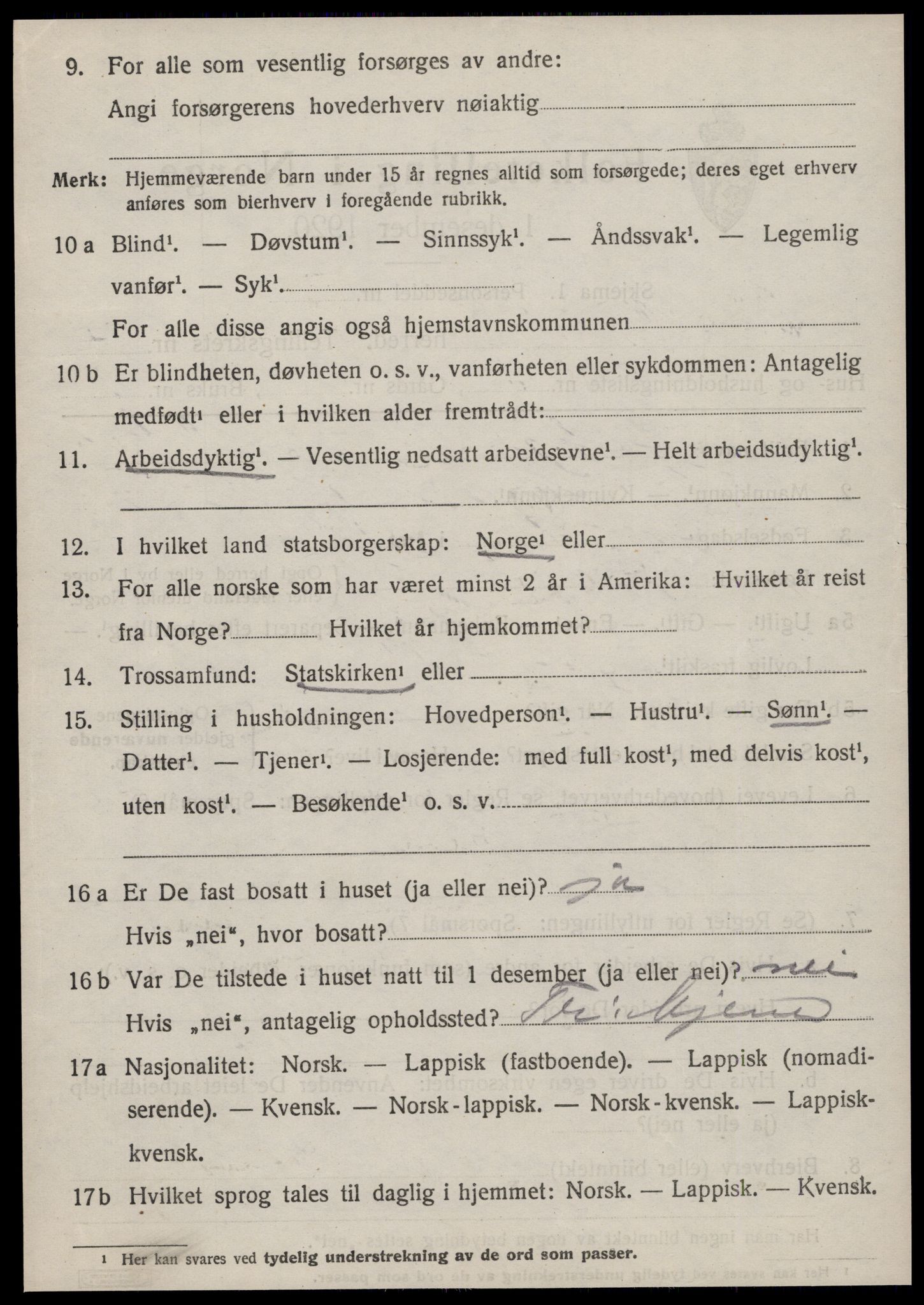 SAT, 1920 census for Sør-Frøya, 1920, p. 3716