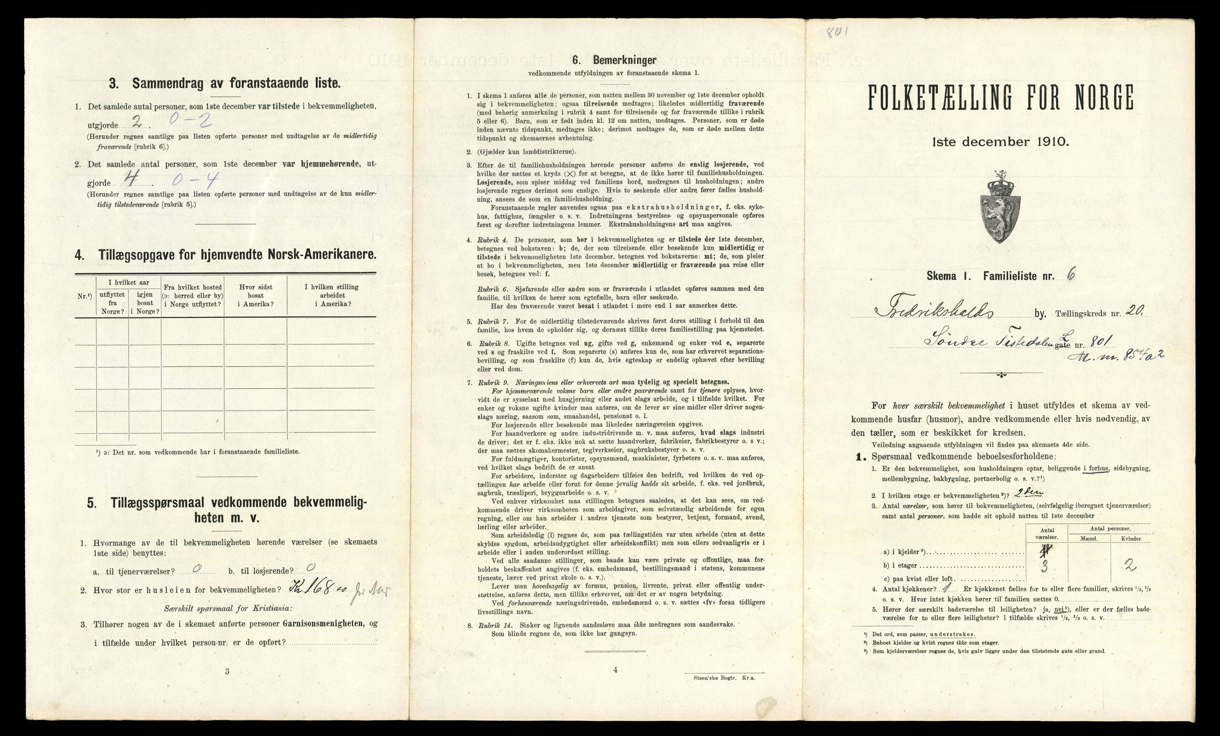 RA, 1910 census for Fredrikshald, 1910, p. 6866