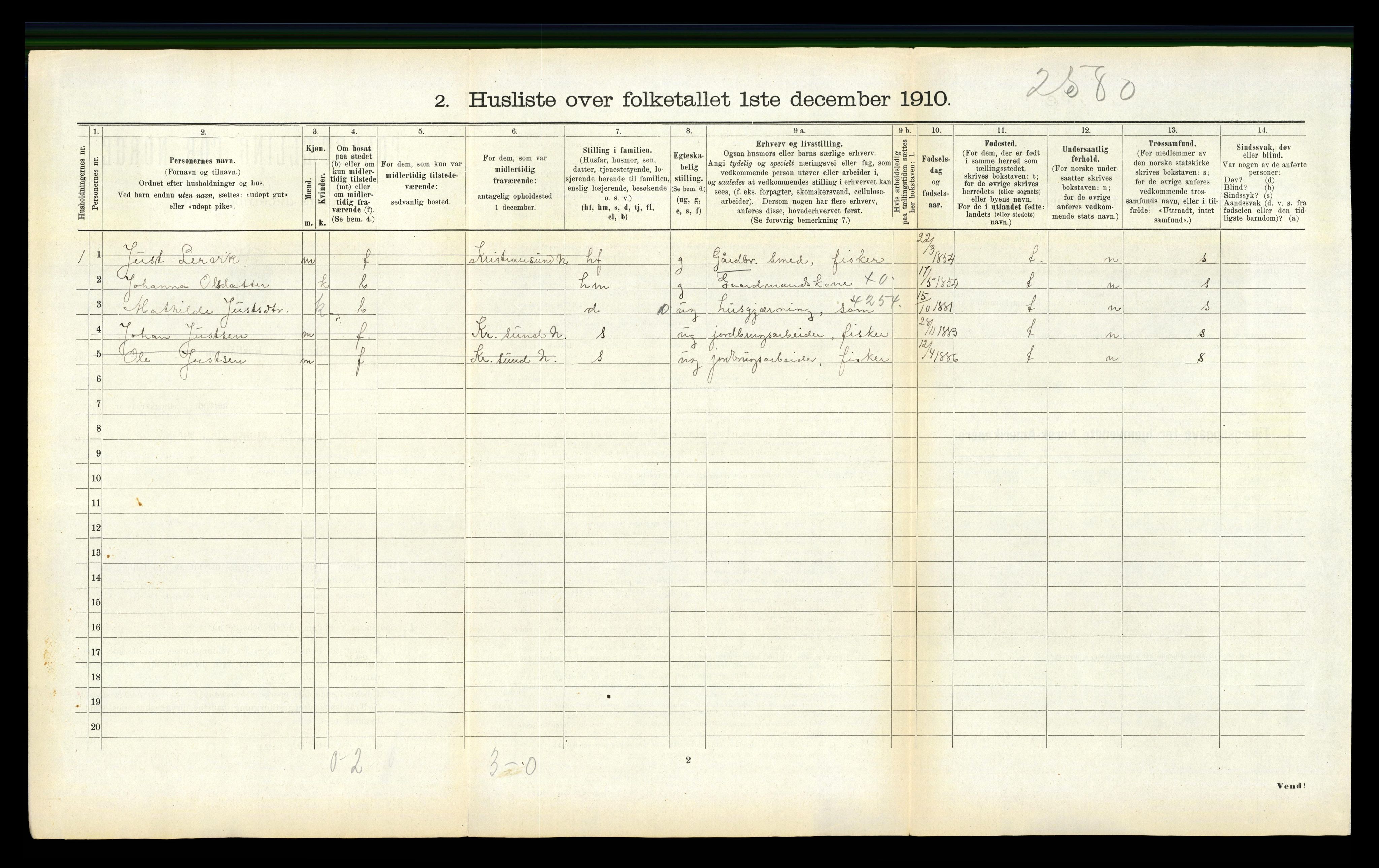 RA, 1910 census for Edøy, 1910, p. 967