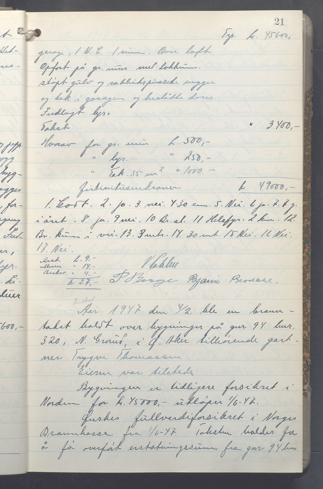 Lensmennene i Aker, OBA/A-10133/F/Fc/L0037: Branntakstprotokoll, 1944-1946, p. 21