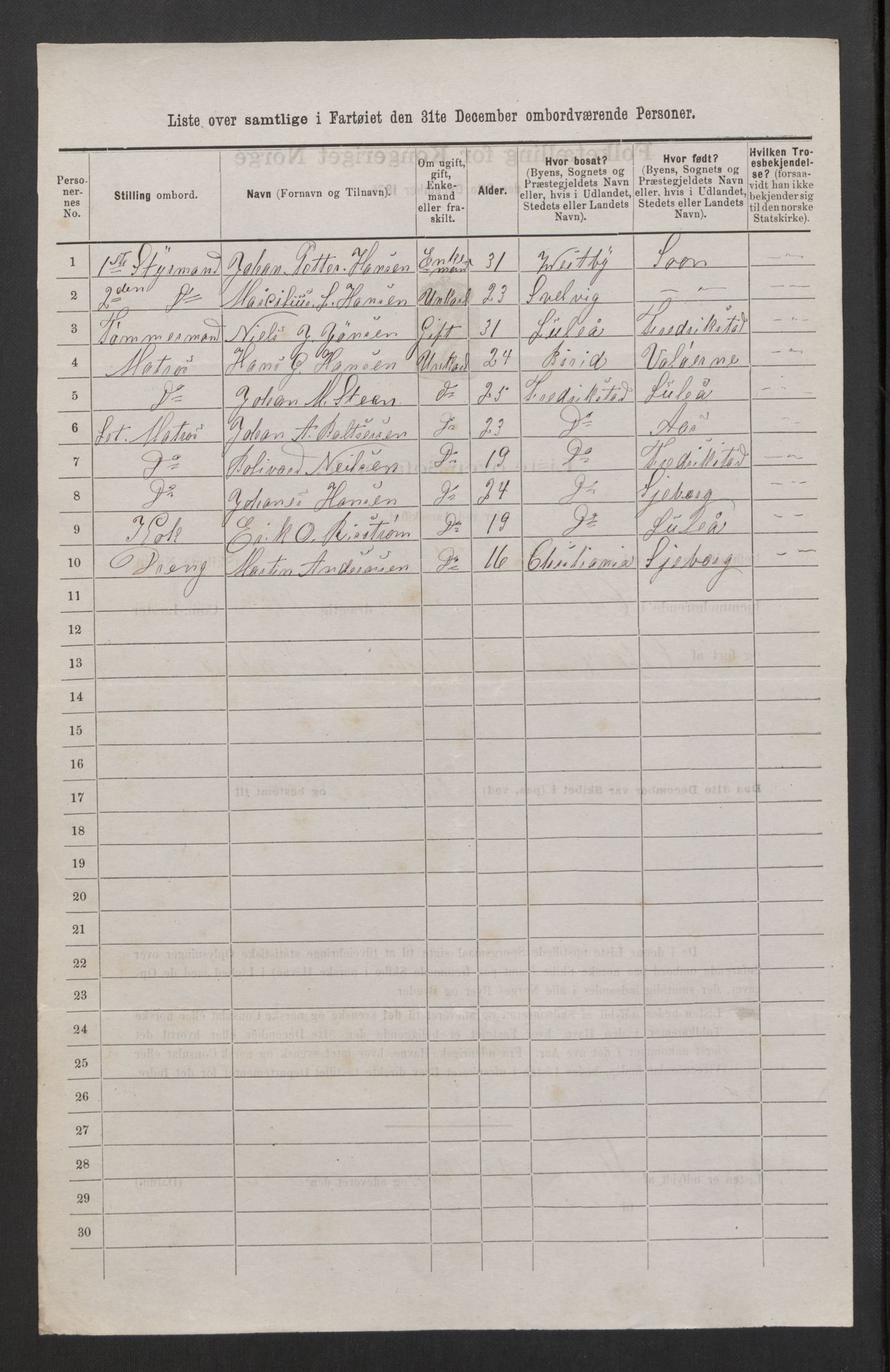 RA, 1875 census, lists of crew on ships: Ships in domestic ports, 1875, p. 82