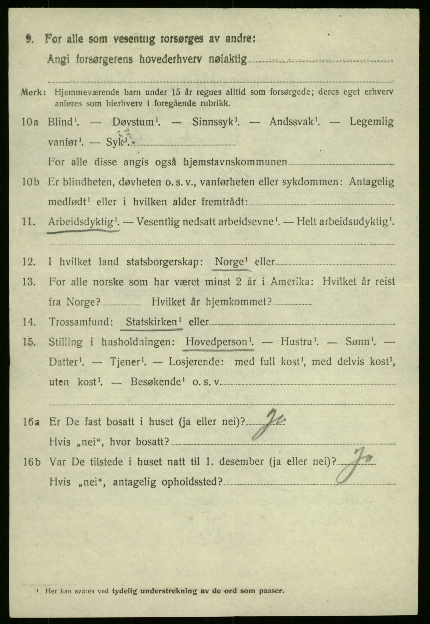 SAB, 1920 census for Vevring, 1920, p. 991