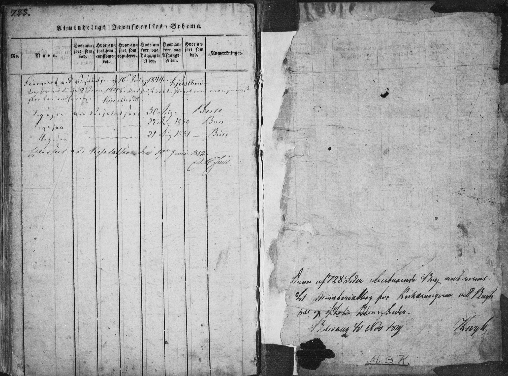 Ministerialprotokoller, klokkerbøker og fødselsregistre - Nordland, SAT/A-1459/881/L1164: Parish register (copy) no. 881C01, 1818-1853, p. 723-724