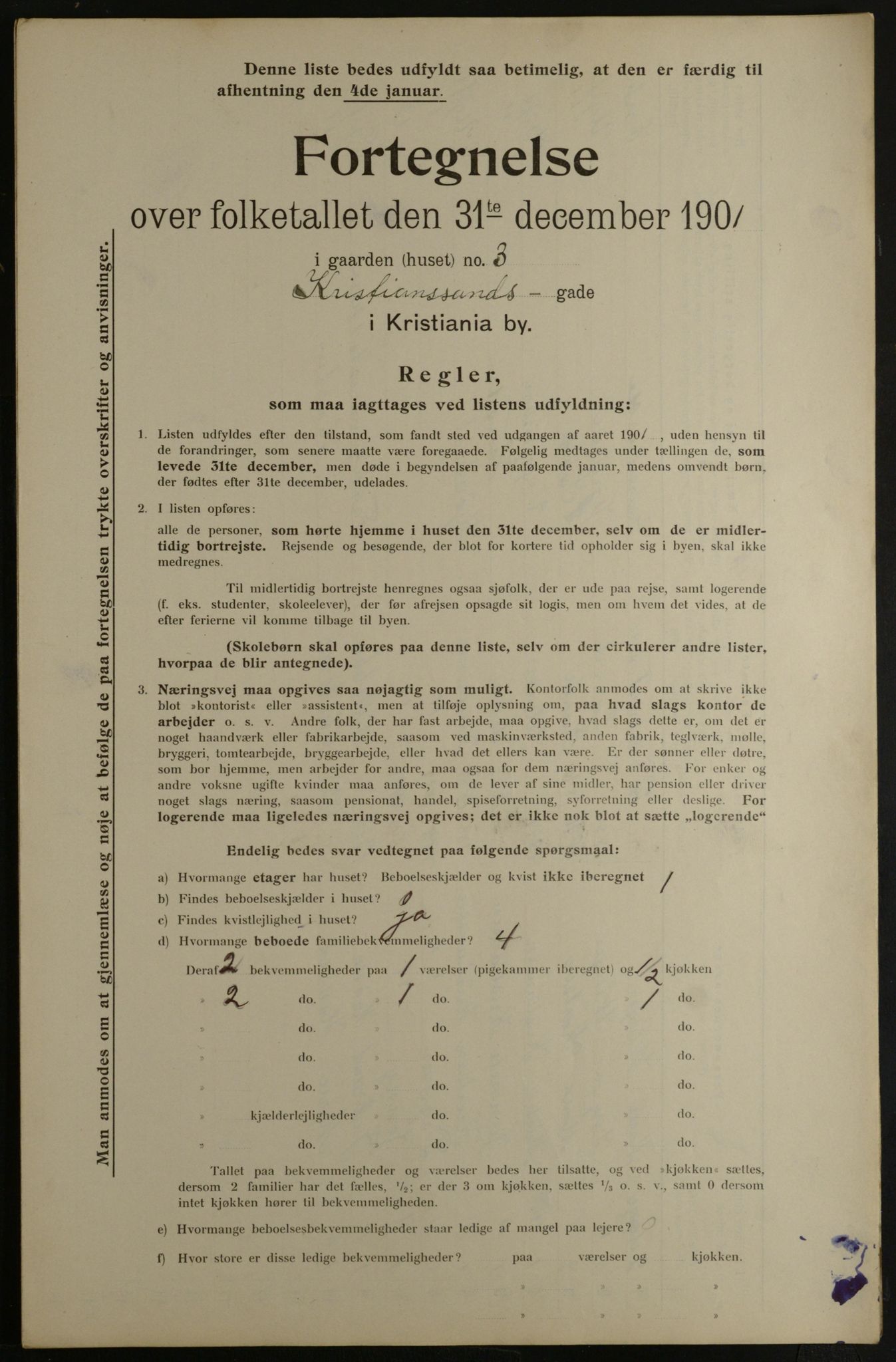 OBA, Municipal Census 1901 for Kristiania, 1901, p. 8349