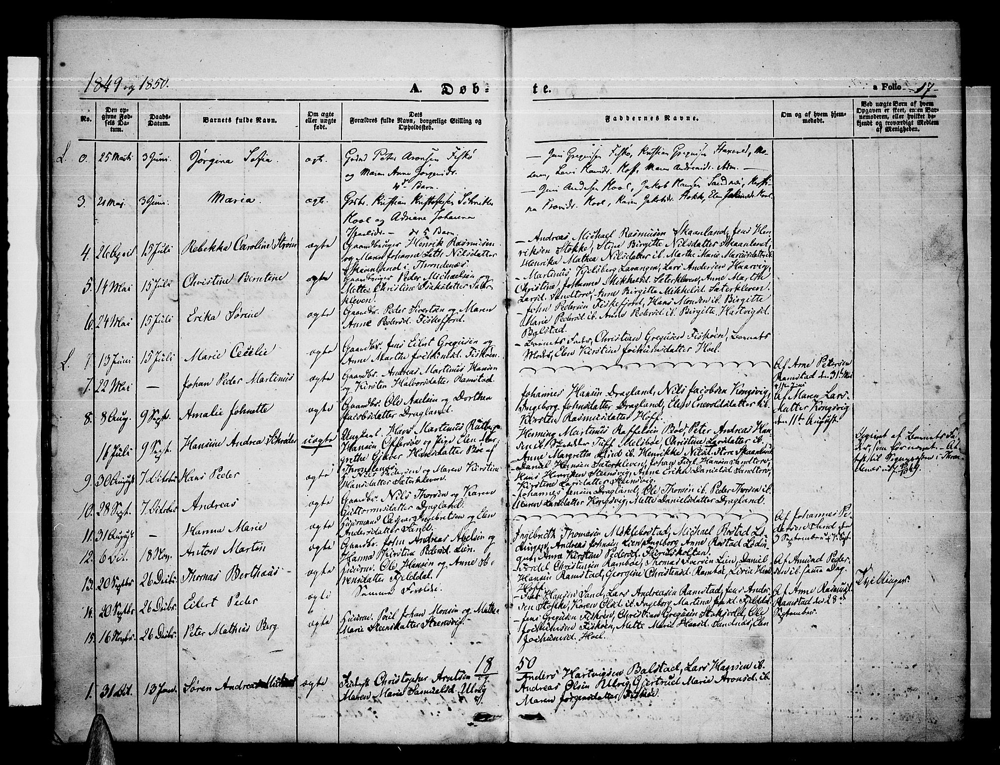Ministerialprotokoller, klokkerbøker og fødselsregistre - Nordland, SAT/A-1459/865/L0929: Parish register (copy) no. 865C01, 1840-1866, p. 17