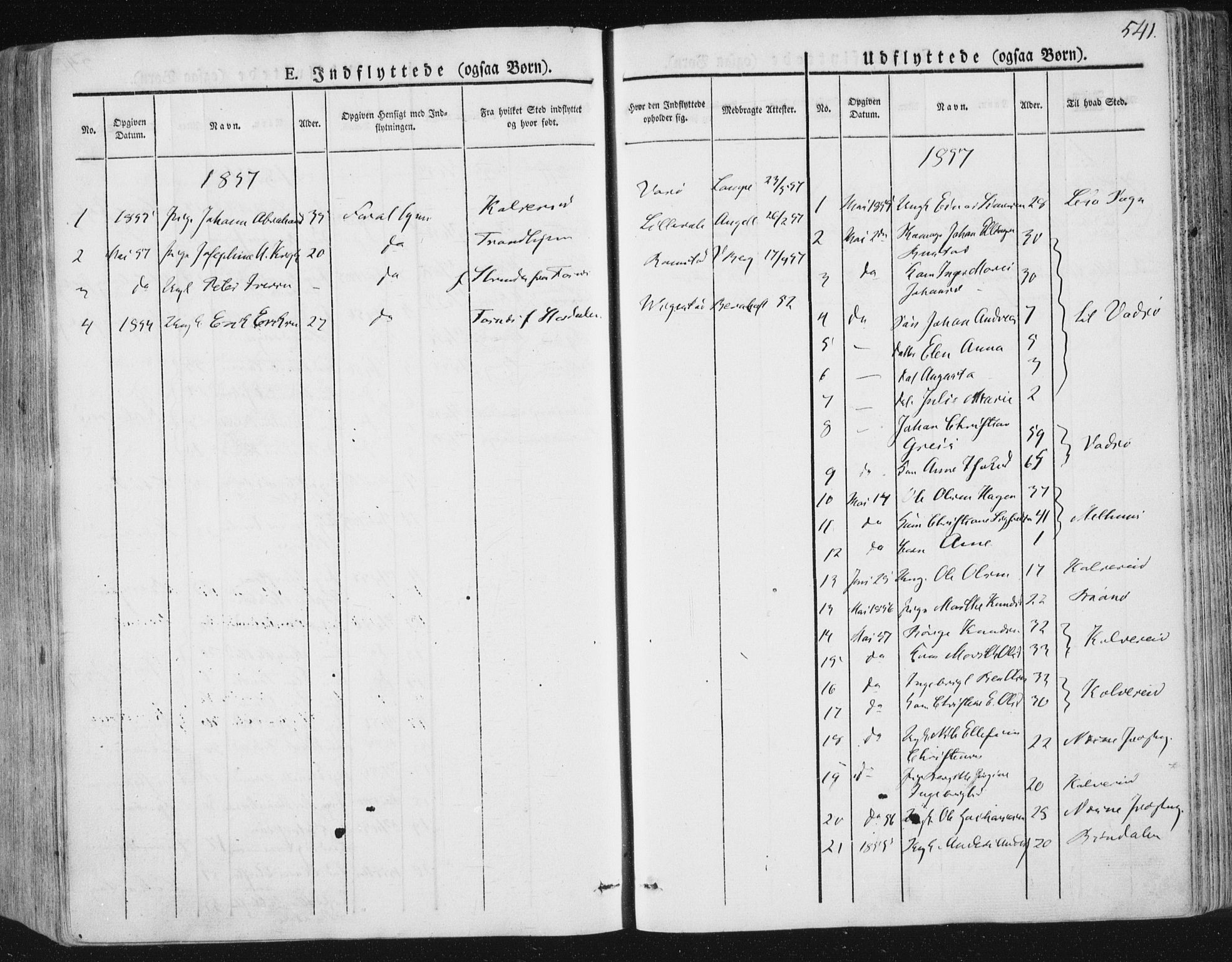 Ministerialprotokoller, klokkerbøker og fødselsregistre - Nord-Trøndelag, AV/SAT-A-1458/784/L0669: Parish register (official) no. 784A04, 1829-1859, p. 541