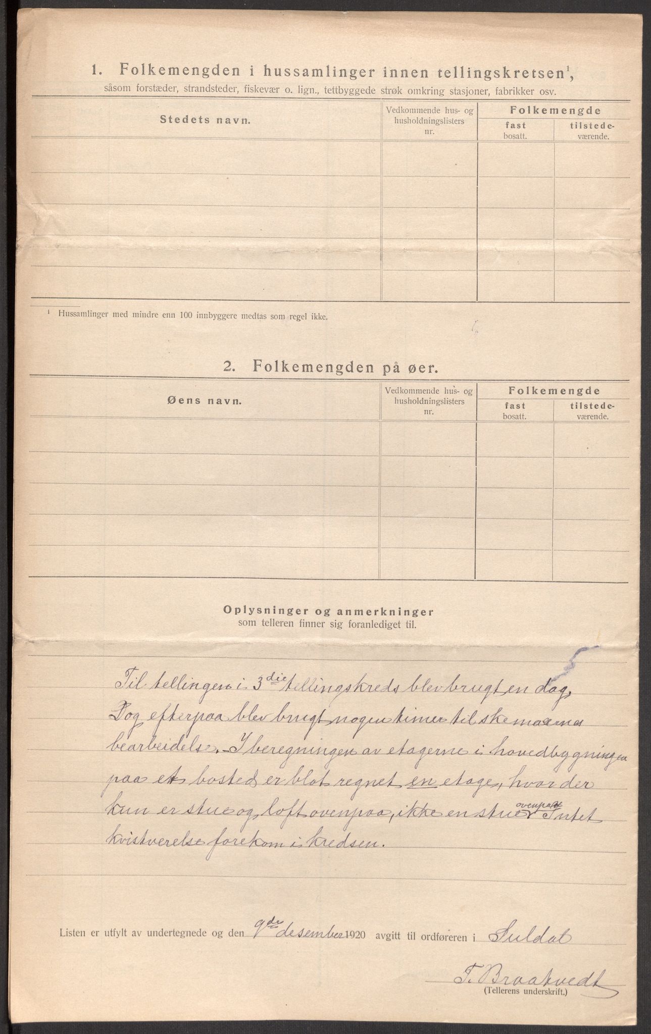 SAST, 1920 census for Suldal, 1920, p. 15