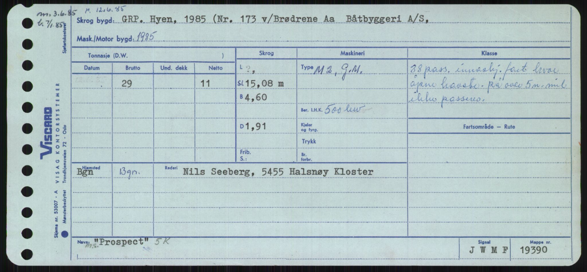 Sjøfartsdirektoratet med forløpere, Skipsmålingen, AV/RA-S-1627/H/Ha/L0004/0002: Fartøy, Mas-R / Fartøy, Odin-R, p. 449