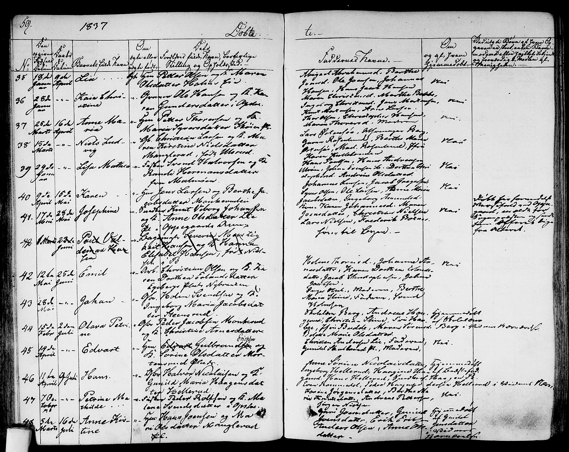 Gamlebyen prestekontor Kirkebøker, SAO/A-10884/F/Fa/L0003: Parish register (official) no. 3, 1829-1849, p. 59