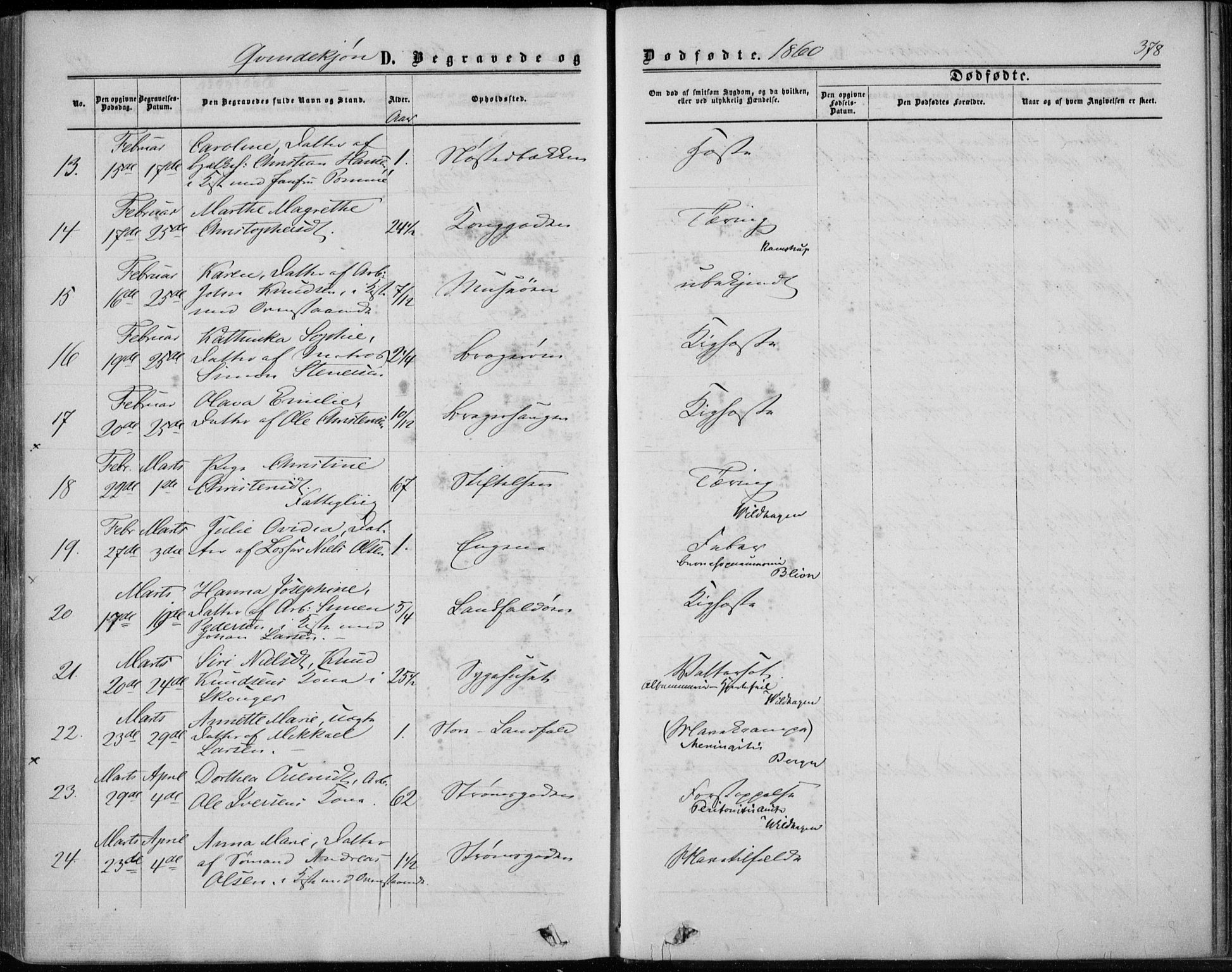 Bragernes kirkebøker, SAKO/A-6/F/Fb/L0003: Parish register (official) no. II 3, 1860-1868, p. 378