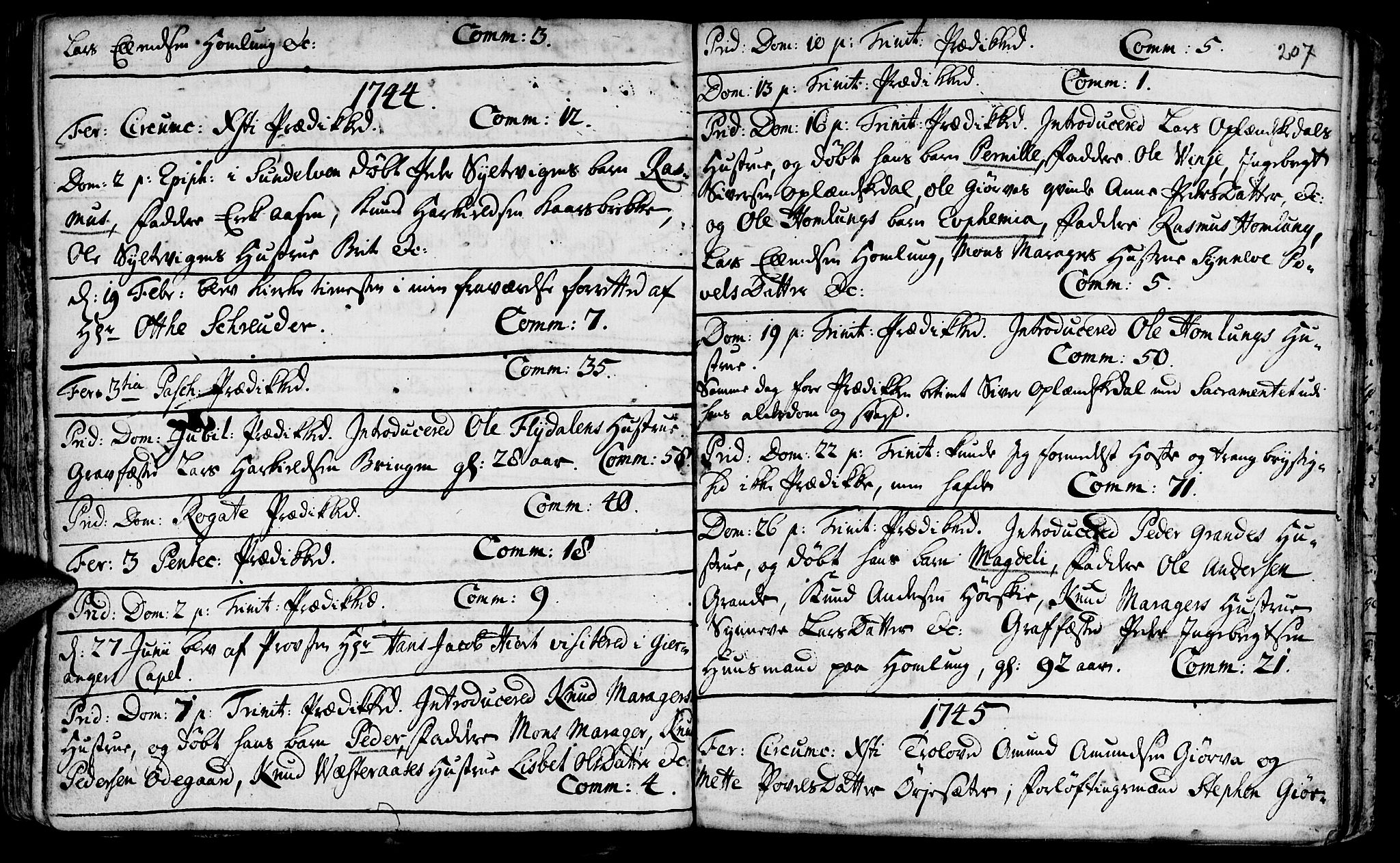 Ministerialprotokoller, klokkerbøker og fødselsregistre - Møre og Romsdal, AV/SAT-A-1454/519/L0242: Parish register (official) no. 519A01 /3, 1736-1761, p. 207