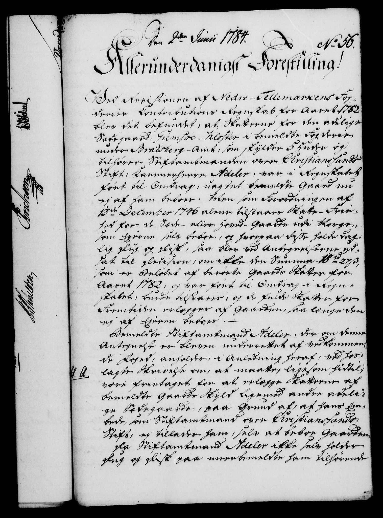 Rentekammeret, Kammerkanselliet, RA/EA-3111/G/Gf/Gfa/L0066: Norsk relasjons- og resolusjonsprotokoll (merket RK 52.66), 1784, p. 425