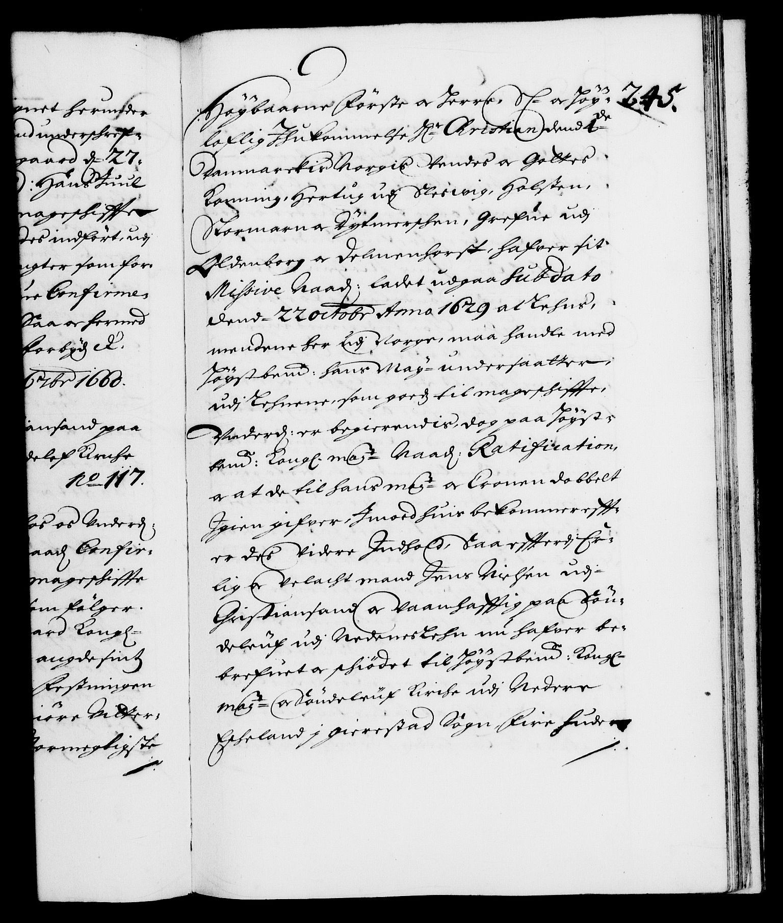 Danske Kanselli 1572-1799, RA/EA-3023/F/Fc/Fca/Fcaa/L0009: Norske registre (mikrofilm), 1657-1660, p. 245a