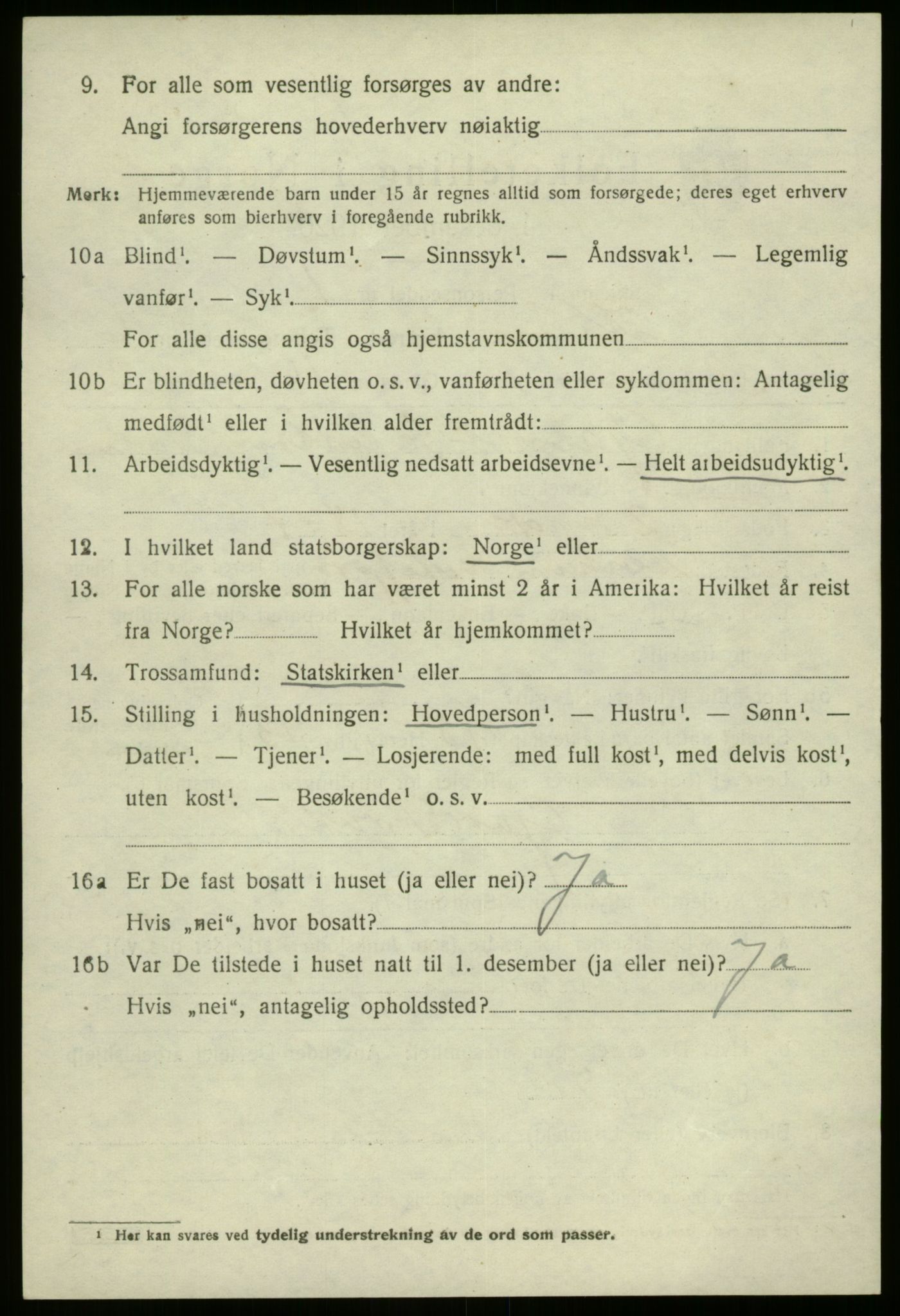 SAB, 1920 census for Kinn, 1920, p. 2818