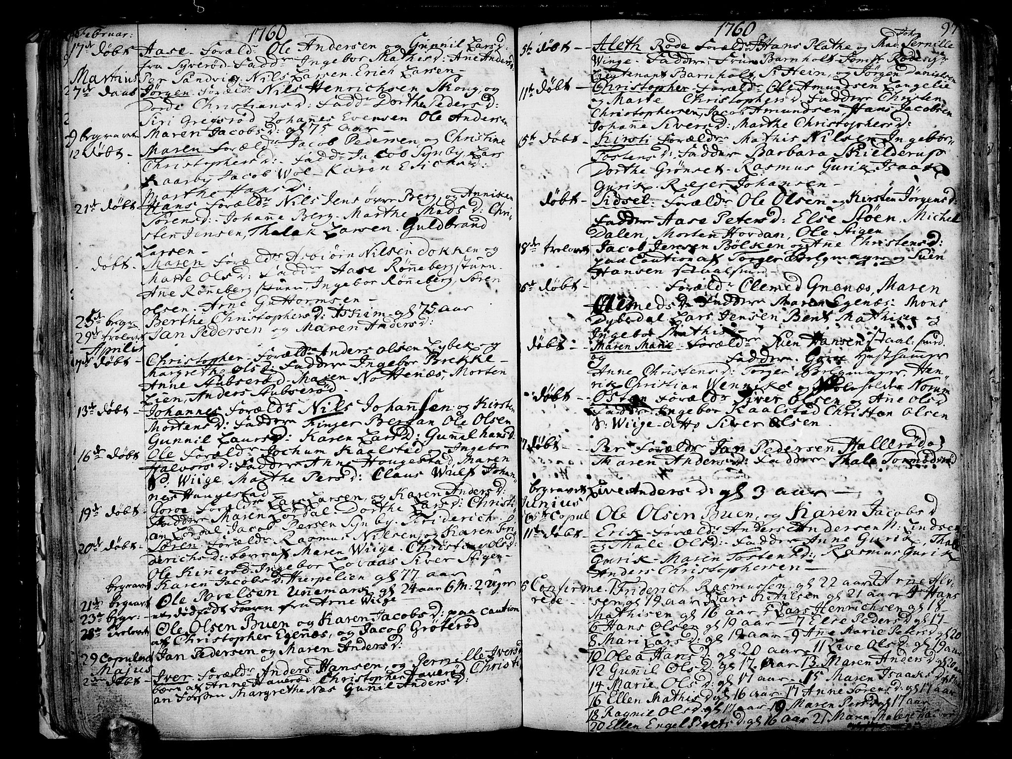 Hof kirkebøker, AV/SAKO-A-64/F/Fa/L0002: Parish register (official) no. I 2, 1746-1781, p. 96-97