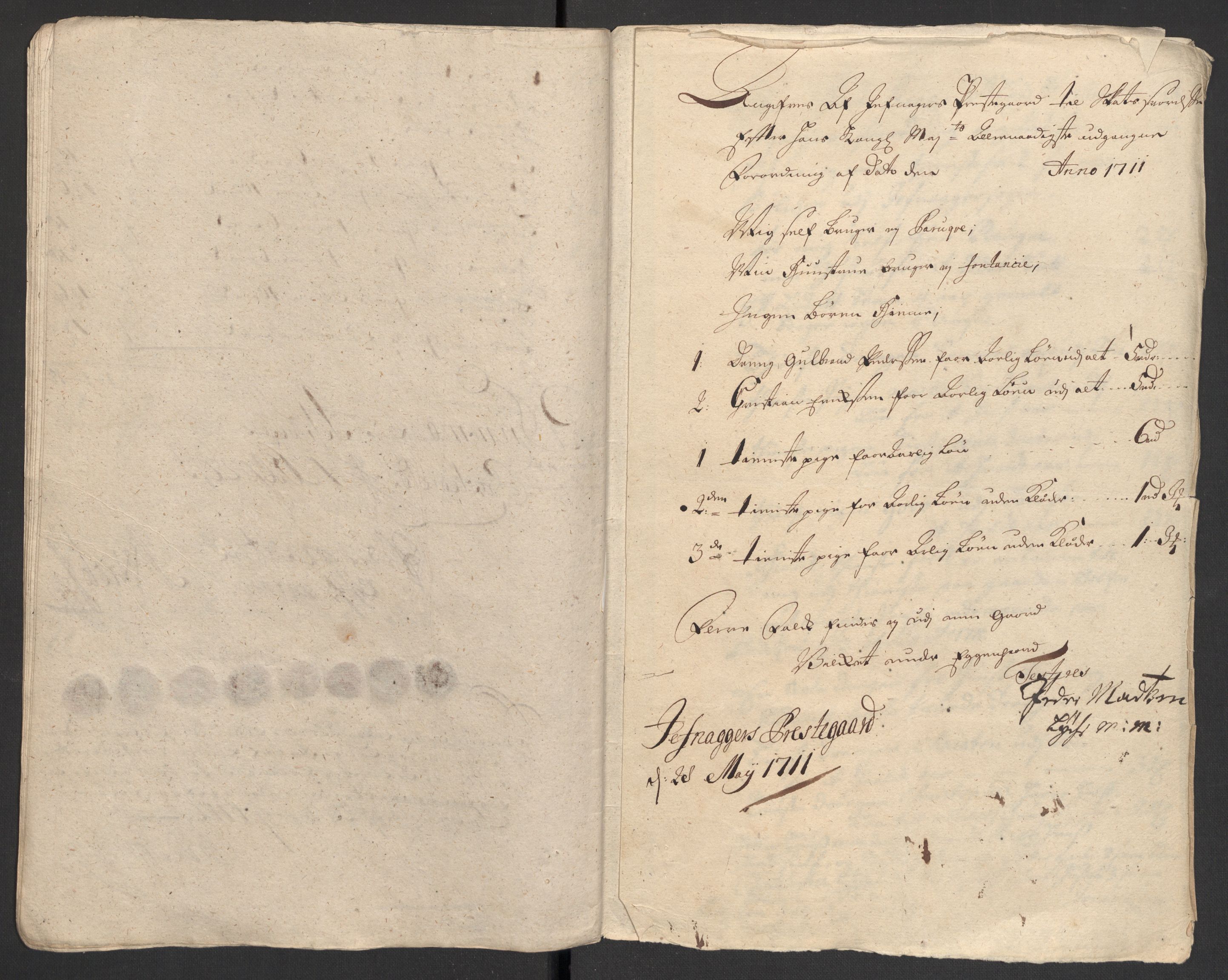 Rentekammeret inntil 1814, Reviderte regnskaper, Fogderegnskap, RA/EA-4092/R18/L1308: Fogderegnskap Hadeland, Toten og Valdres, 1711, p. 290