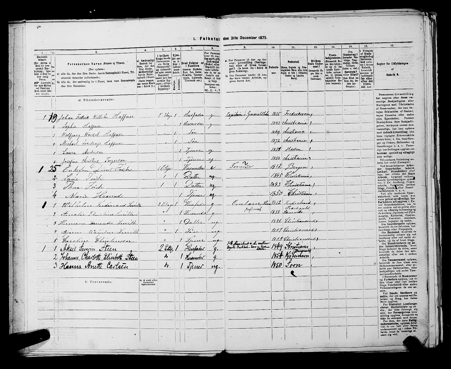 RA, 1875 census for 0301 Kristiania, 1875, p. 5878