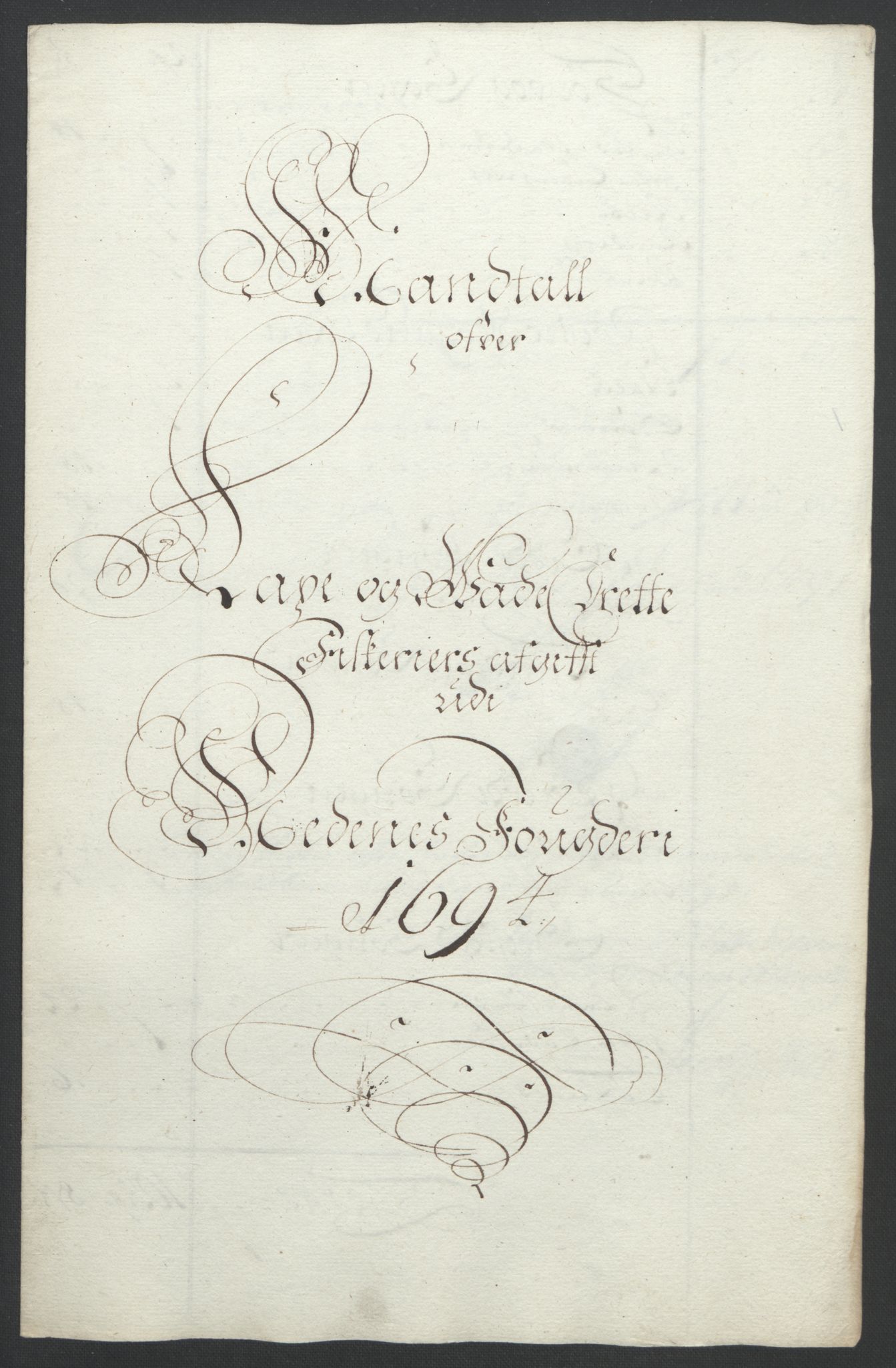 Rentekammeret inntil 1814, Reviderte regnskaper, Fogderegnskap, RA/EA-4092/R39/L2312: Fogderegnskap Nedenes, 1693-1695, p. 133