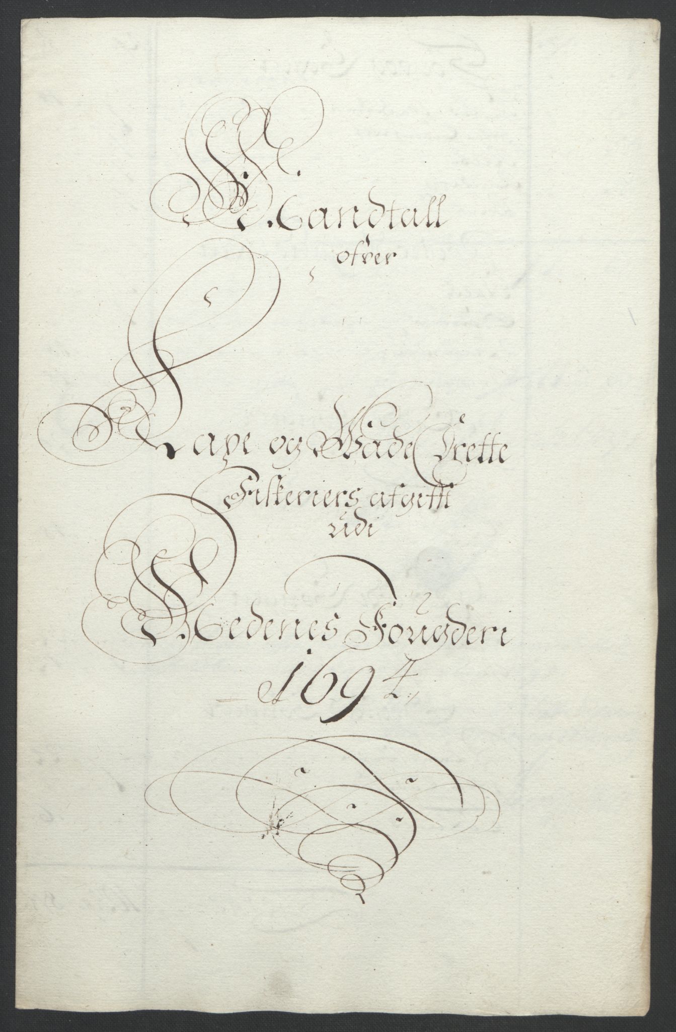 Rentekammeret inntil 1814, Reviderte regnskaper, Fogderegnskap, AV/RA-EA-4092/R39/L2312: Fogderegnskap Nedenes, 1693-1695, p. 133