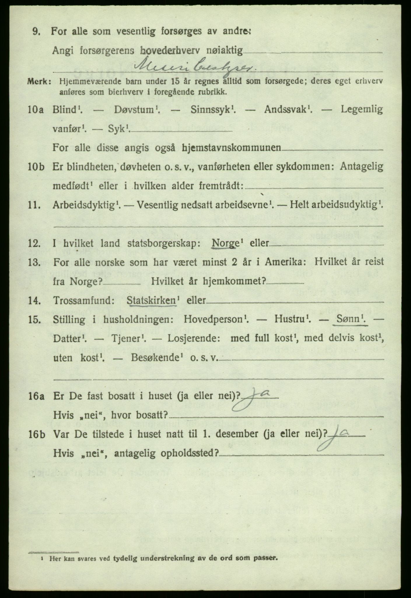 SAO, 1920 census for Torsnes, 1920, p. 746