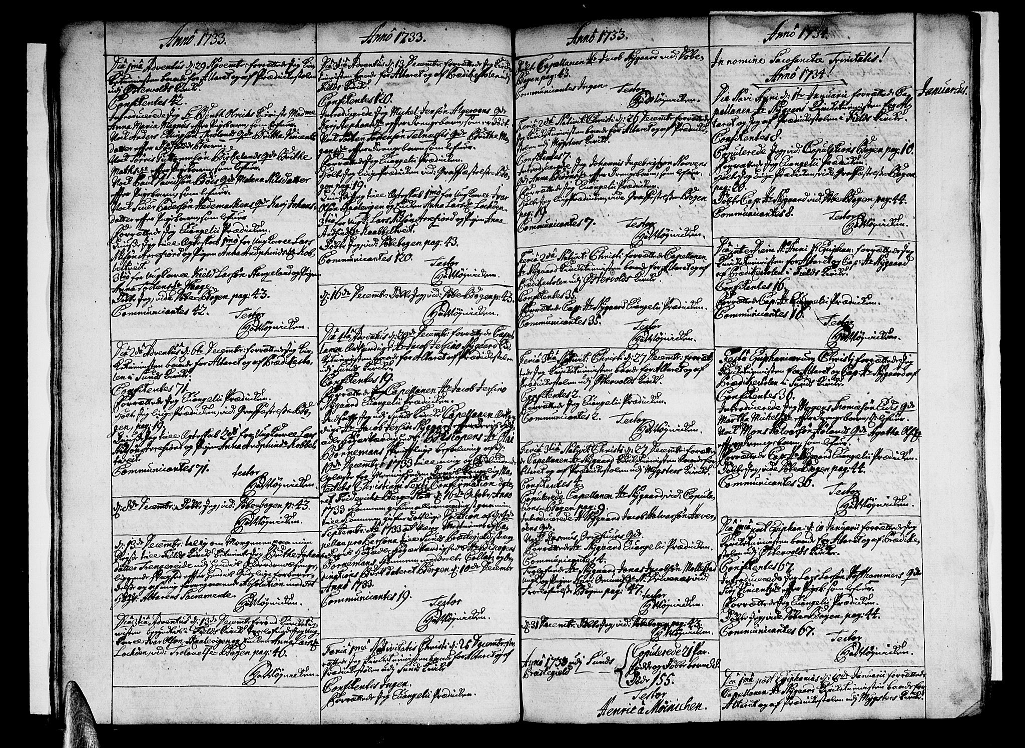 Sund sokneprestembete, SAB/A-99930: Parish register (official) no. A 1, 1729-1740
