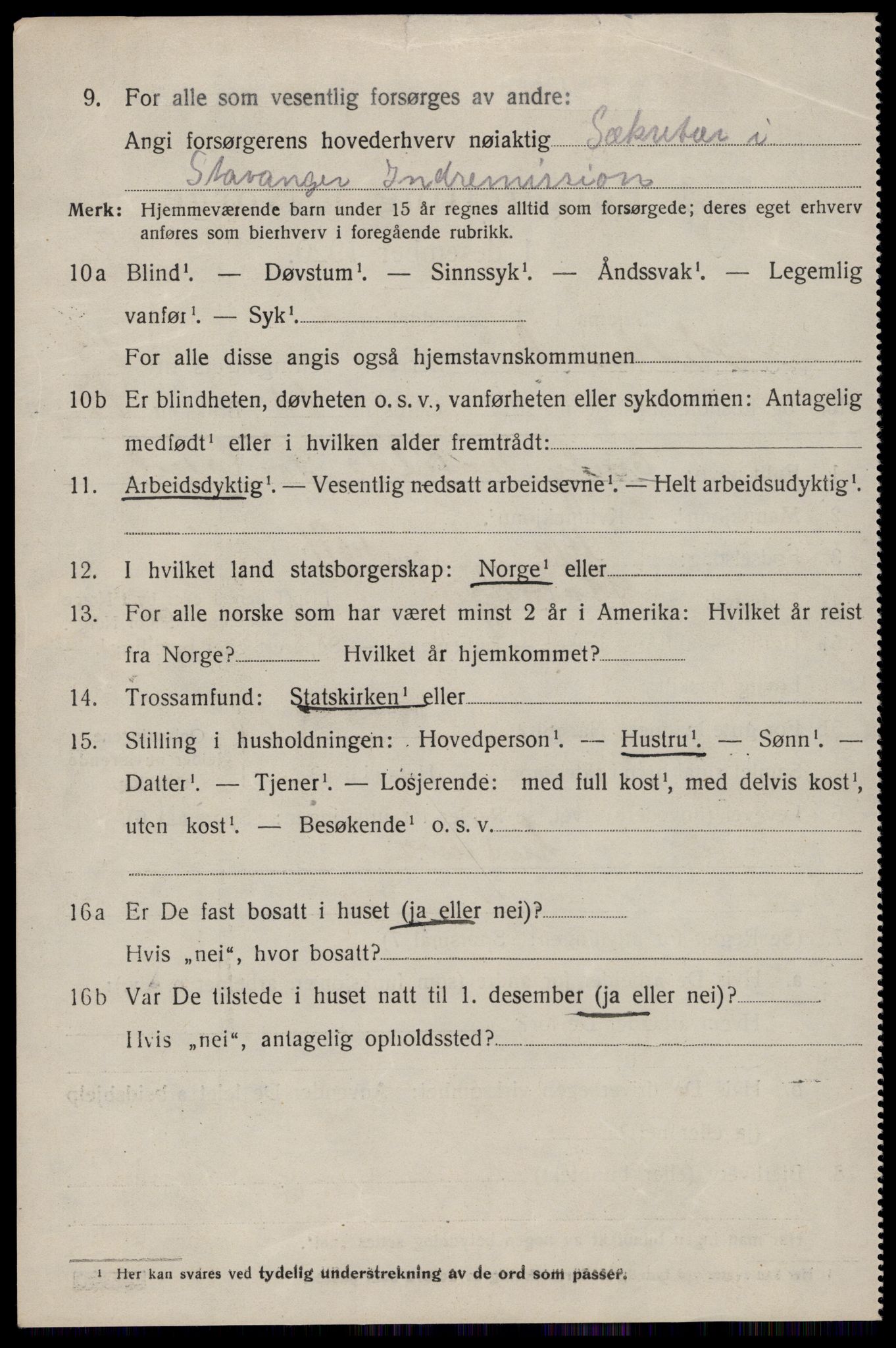 SAST, 1920 census for Hetland, 1920, p. 22210