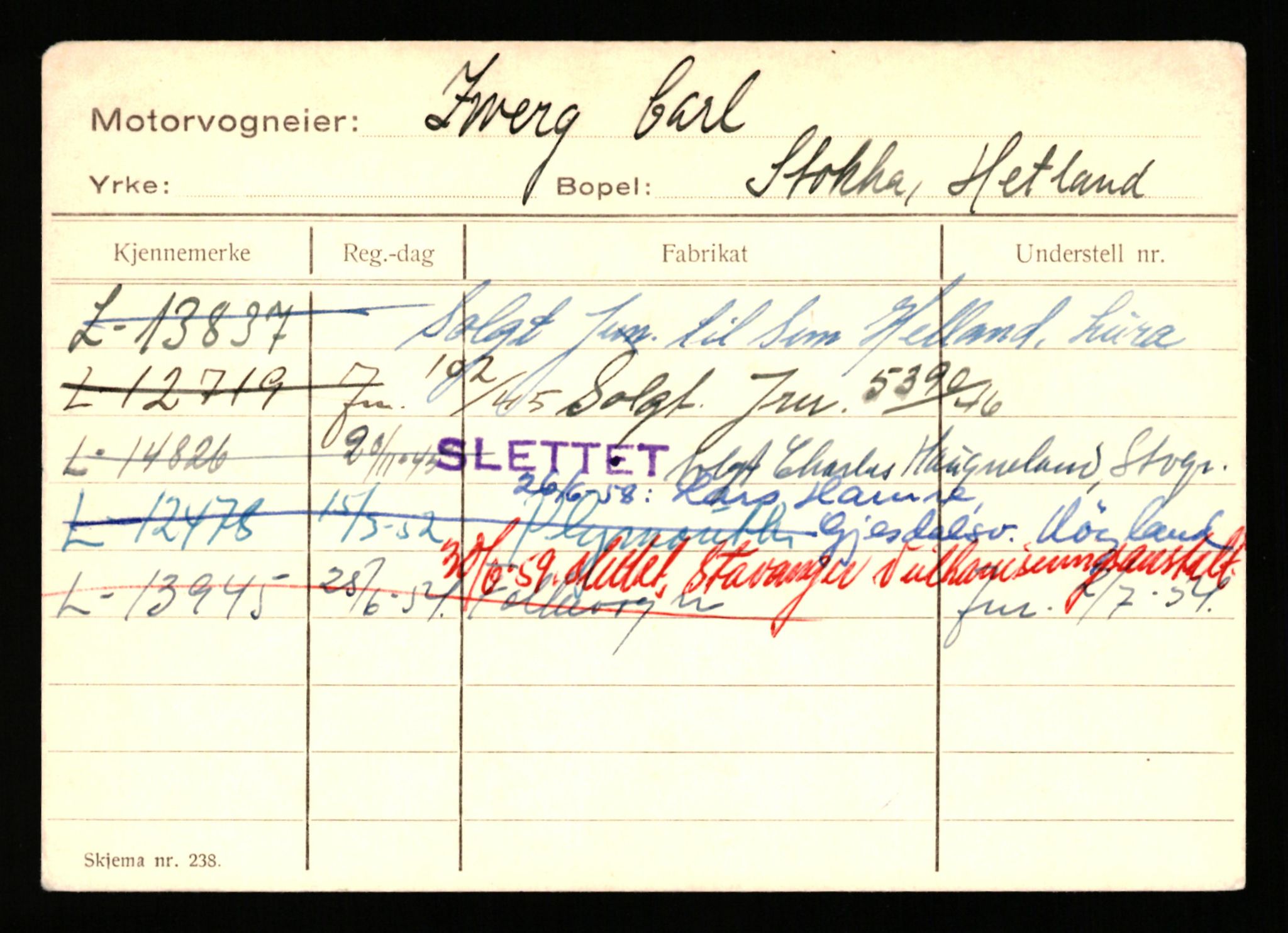 Stavanger trafikkstasjon, AV/SAST-A-101942/0/H/L0043: Viste - Øksendal, 1930-1971, p. 1665