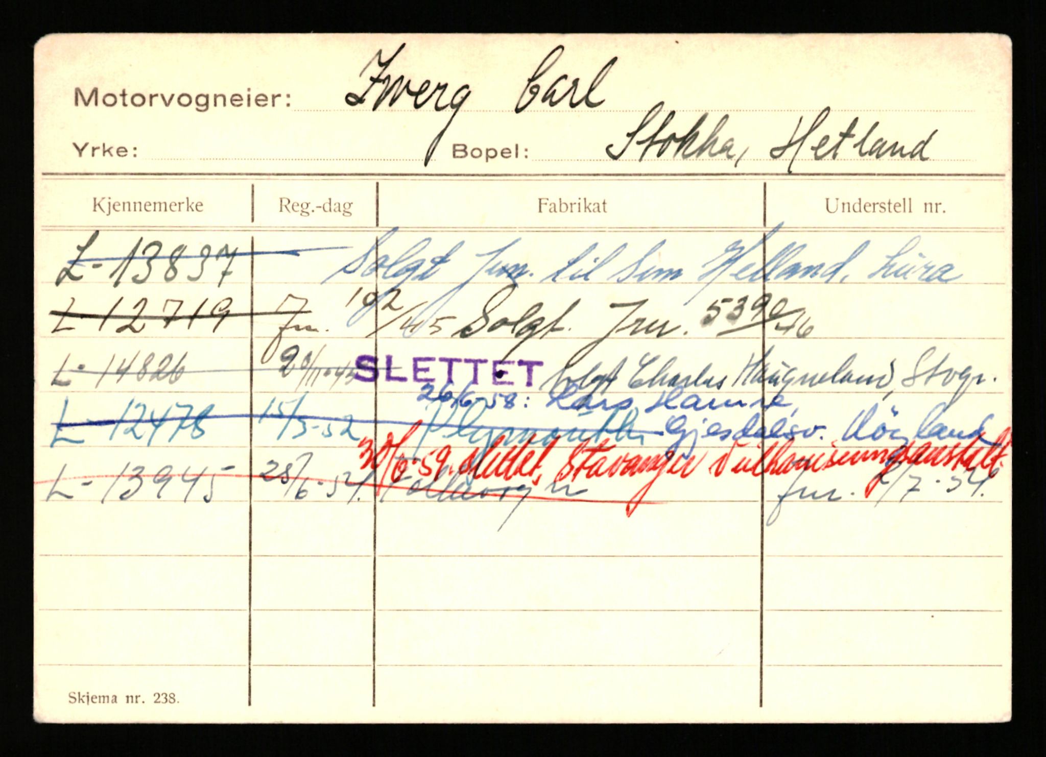 Stavanger trafikkstasjon, SAST/A-101942/0/H/L0043: Viste - Øksendal, 1930-1971, p. 1665