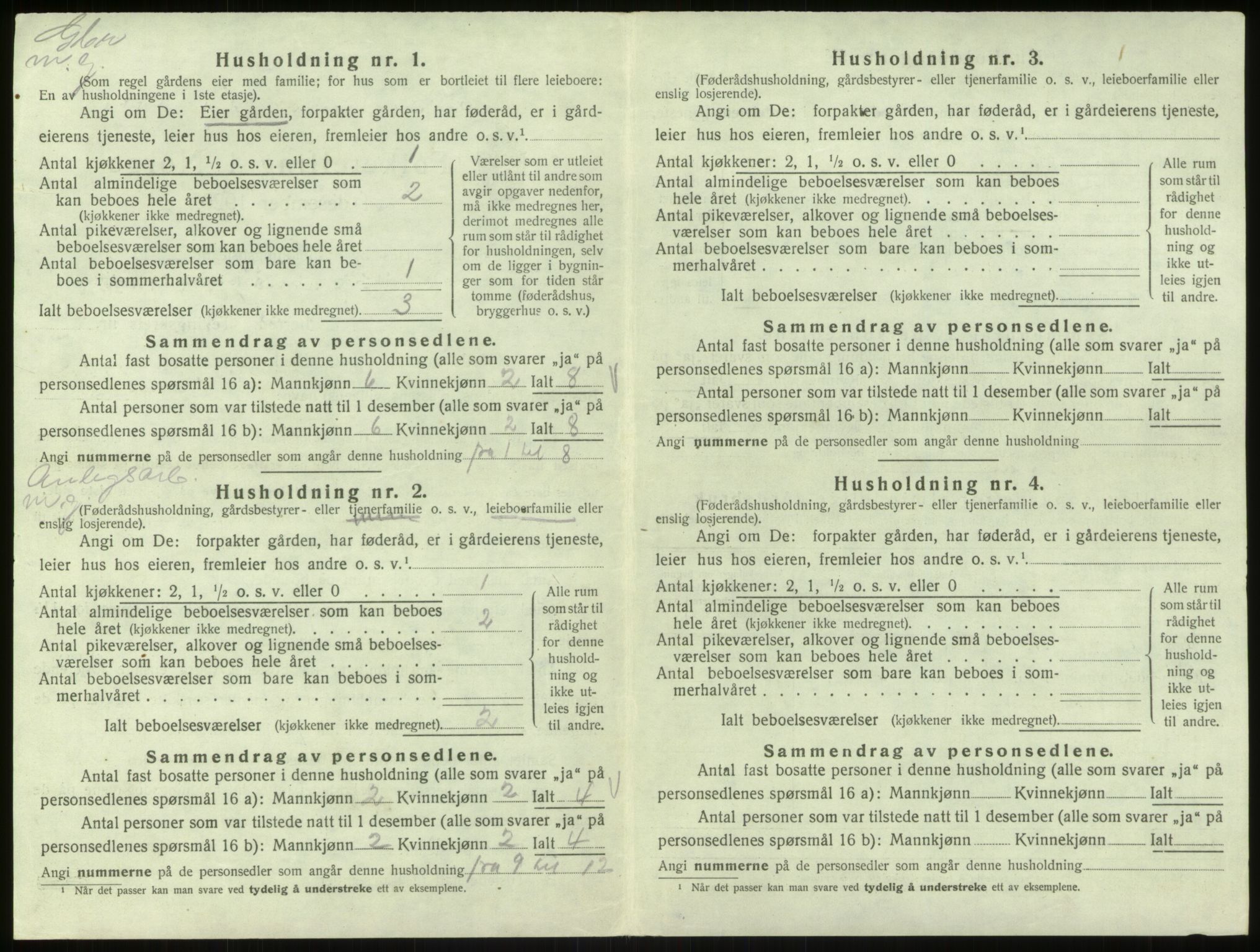 SAB, 1920 census for Hosanger, 1920, p. 603