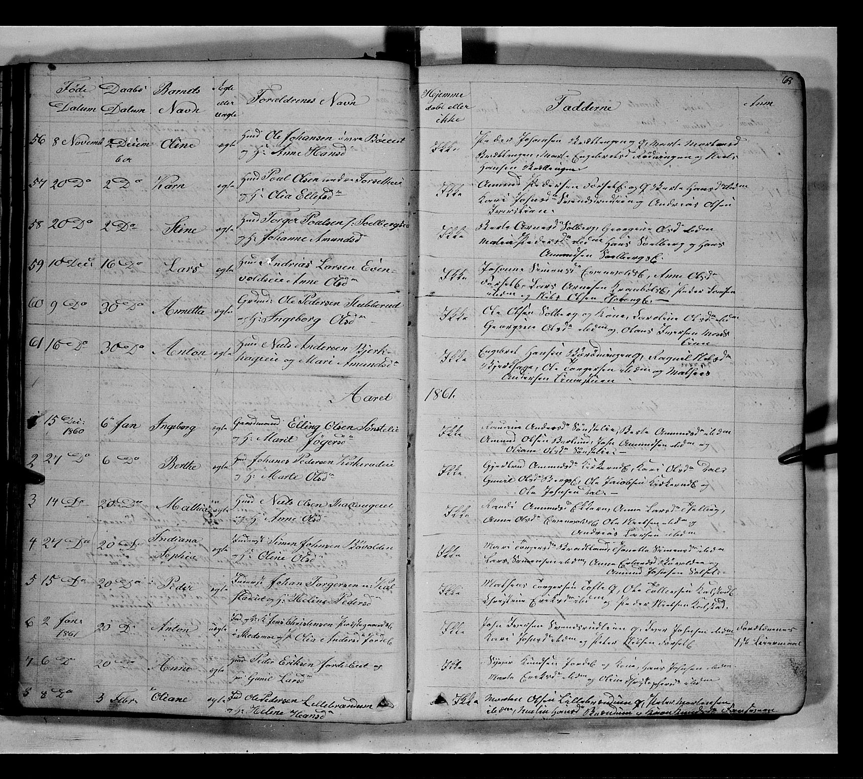 Gausdal prestekontor, AV/SAH-PREST-090/H/Ha/Hab/L0005: Parish register (copy) no. 5, 1846-1867, p. 68