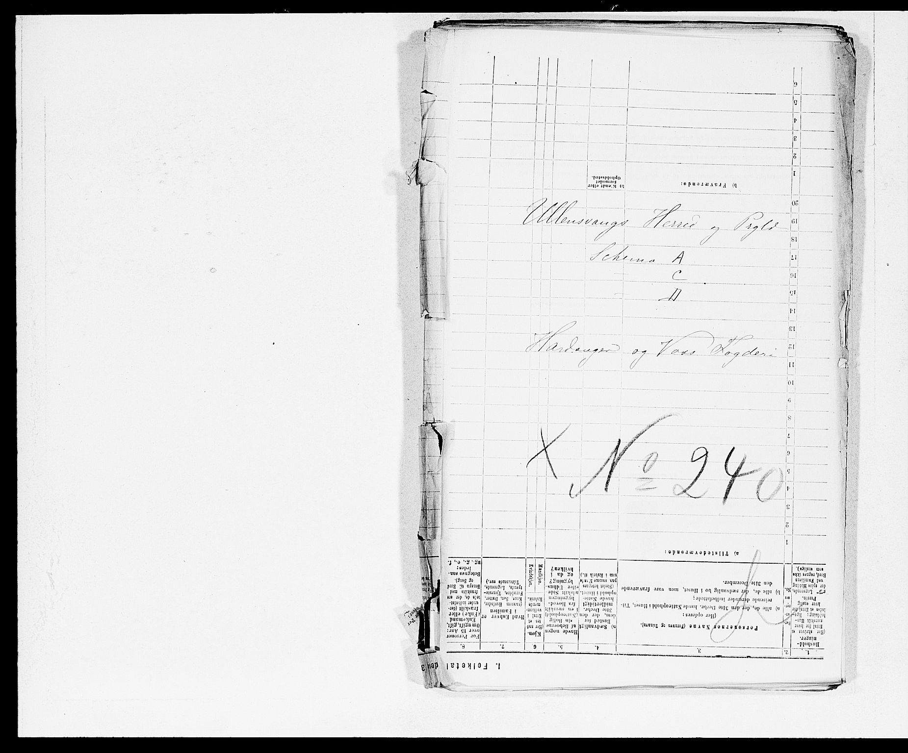 SAB, 1875 census for 1230P Ullensvang, 1875, p. 1