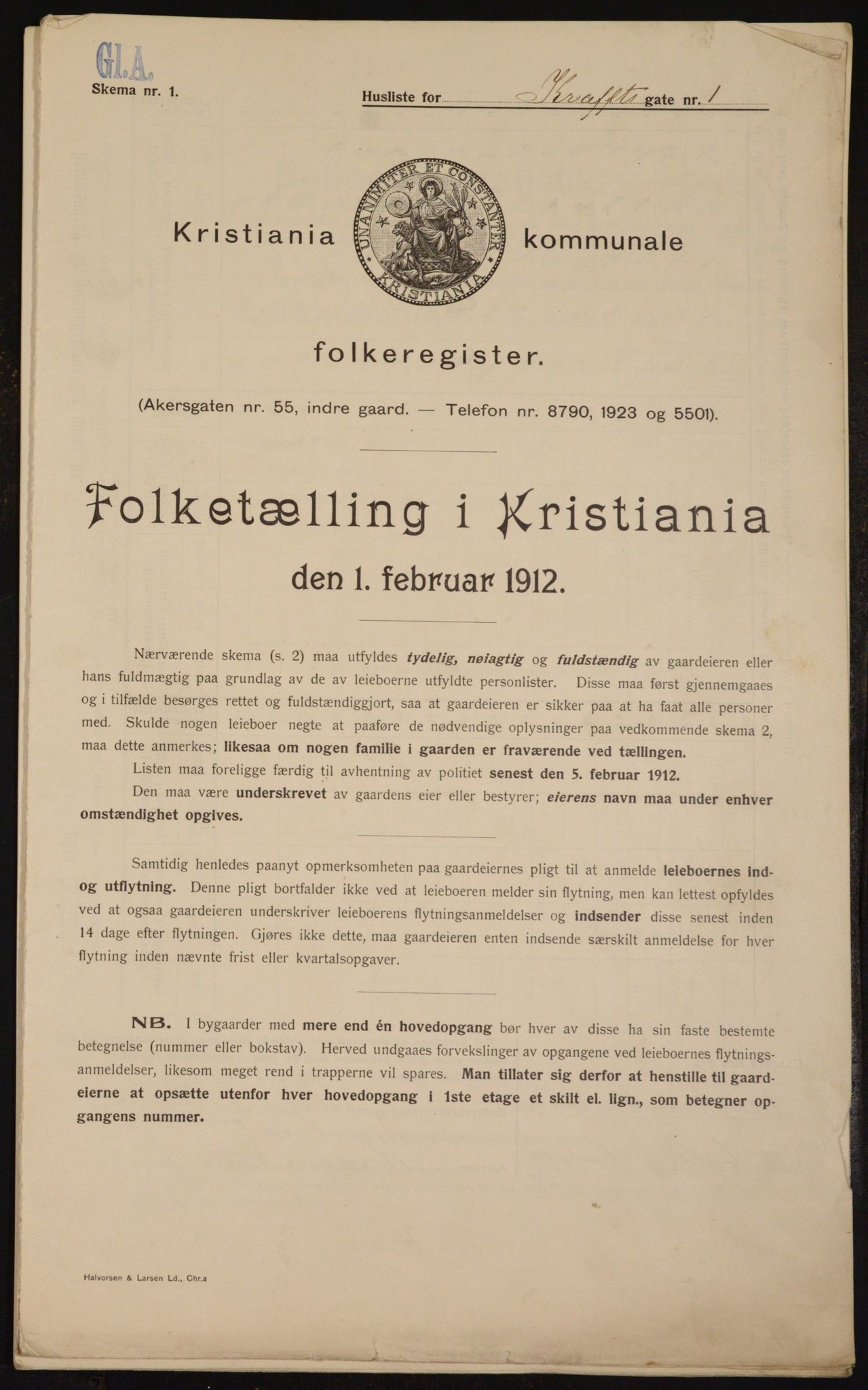 OBA, Municipal Census 1912 for Kristiania, 1912, p. 54153