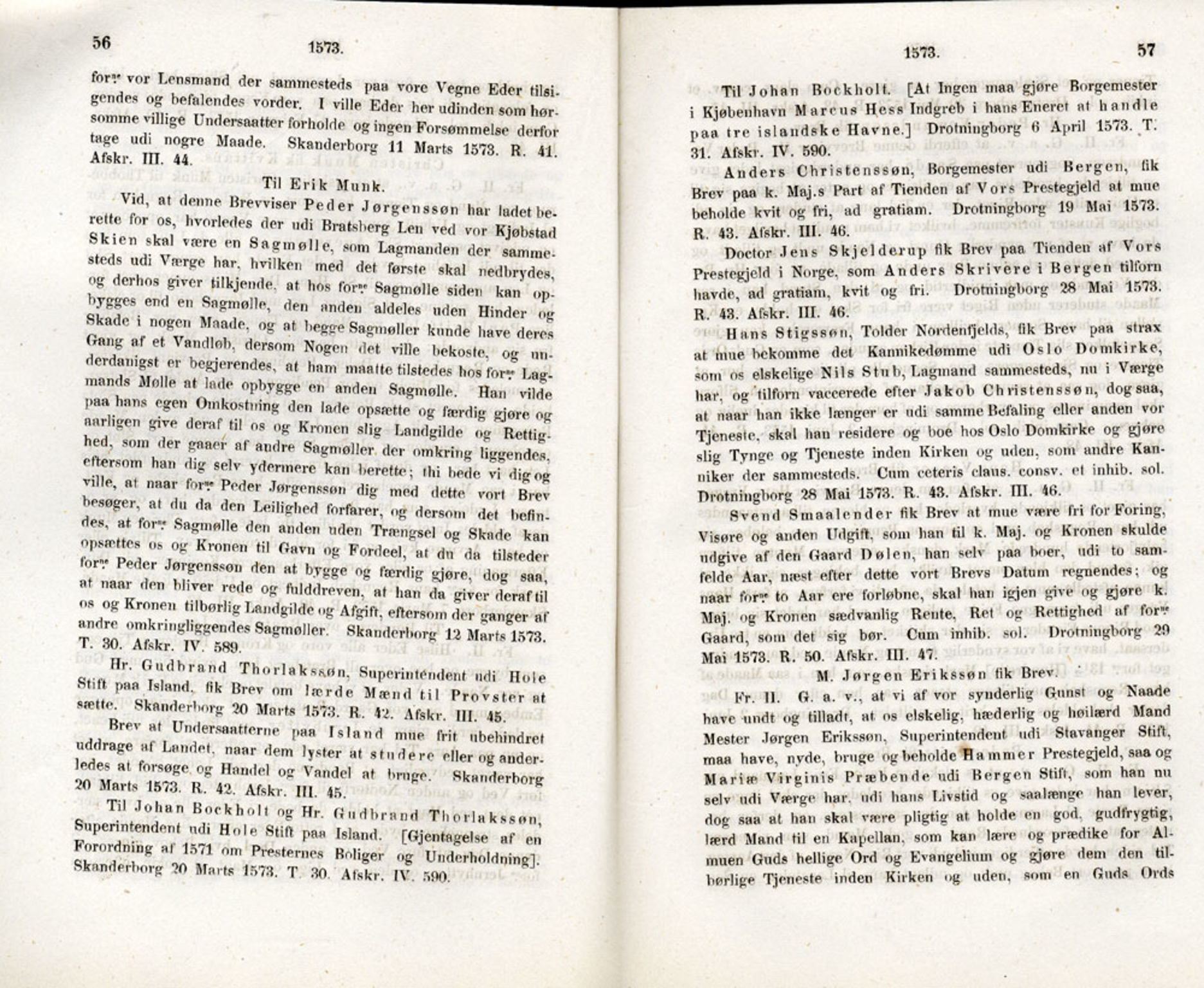 Publikasjoner utgitt av Det Norske Historiske Kildeskriftfond, PUBL/-/-/-: Norske Rigs-Registranter, bind 2, 1572-1588, p. 56-57