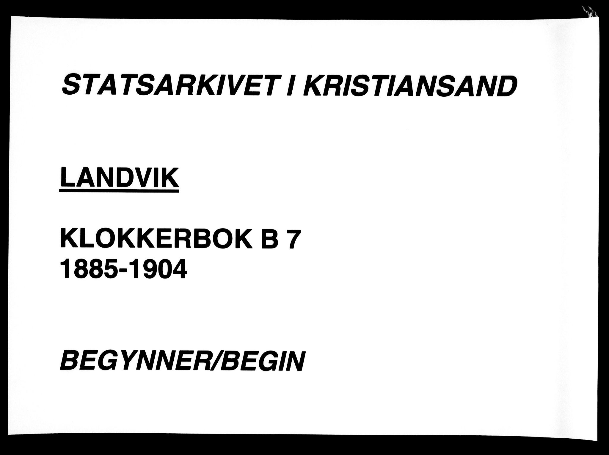 Hommedal sokneprestkontor, SAK/1111-0023/F/Fb/Fbb/L0007: Parish register (copy) no. B 7, 1885-1904